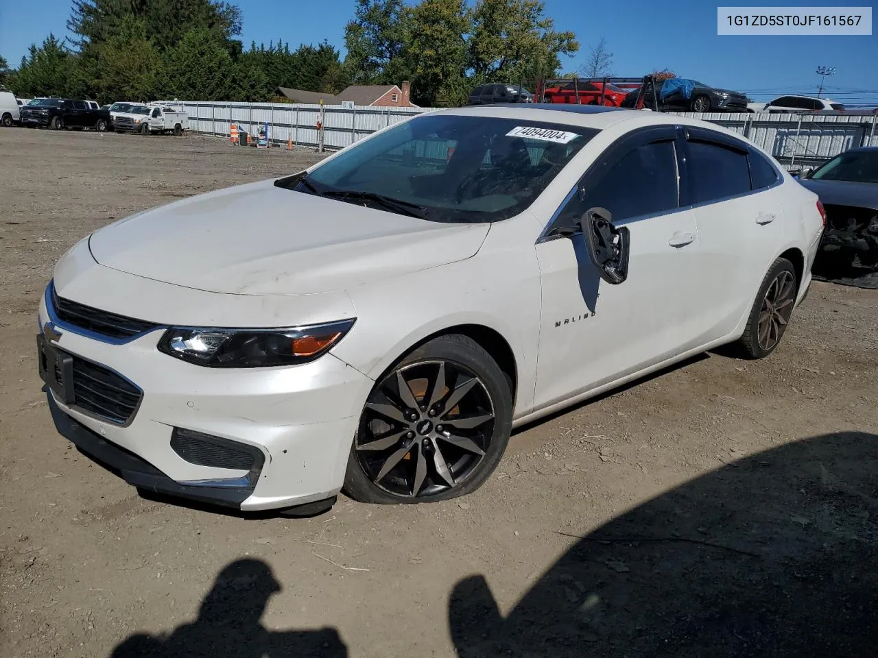 2018 Chevrolet Malibu Lt VIN: 1G1ZD5ST0JF161567 Lot: 74094004