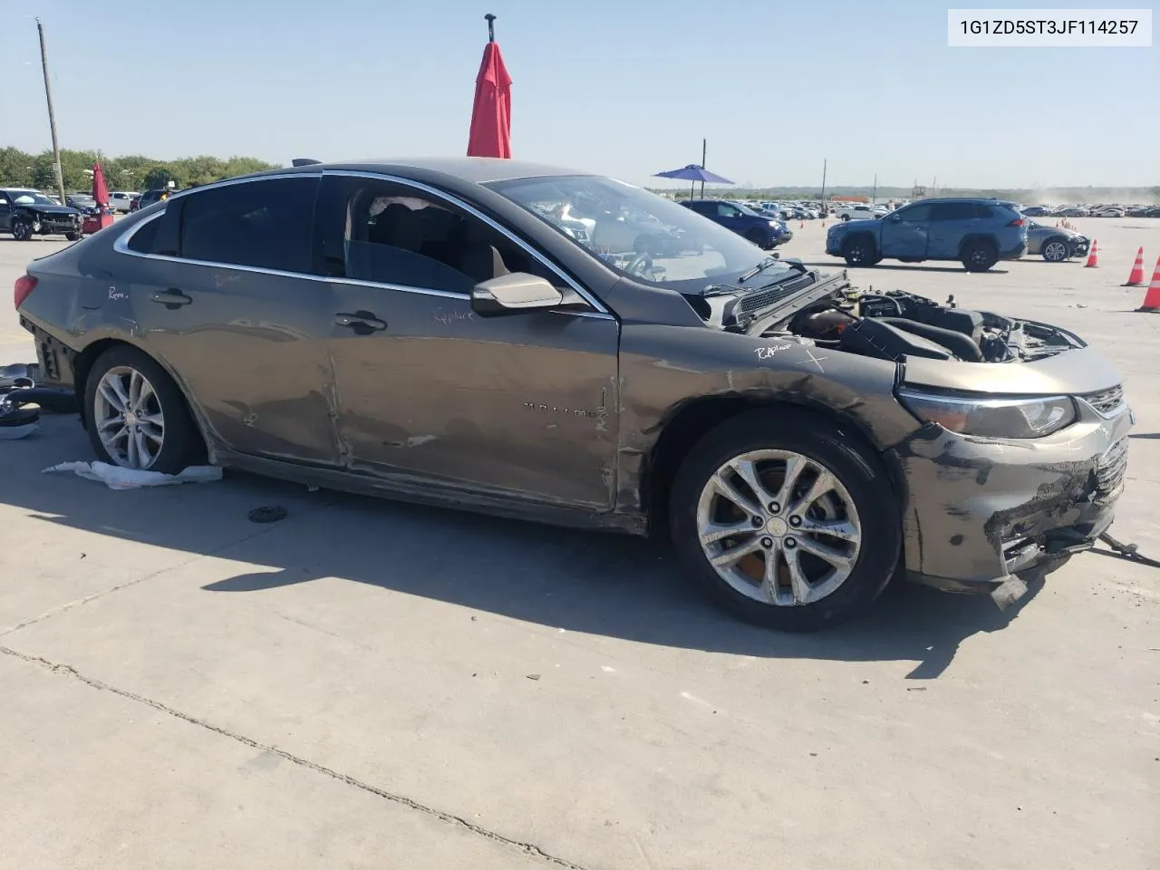 2018 Chevrolet Malibu Lt VIN: 1G1ZD5ST3JF114257 Lot: 74486744