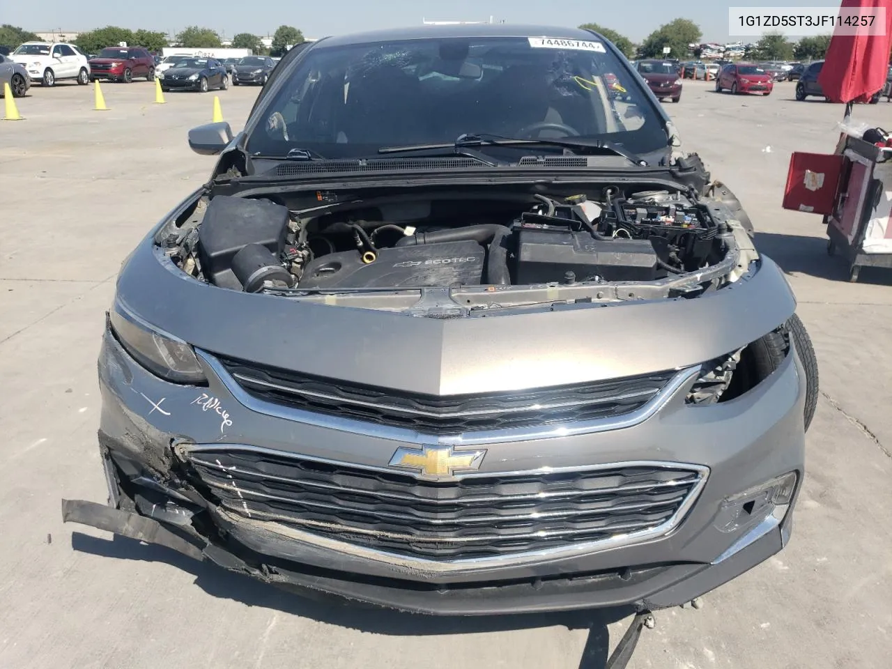 2018 Chevrolet Malibu Lt VIN: 1G1ZD5ST3JF114257 Lot: 74486744