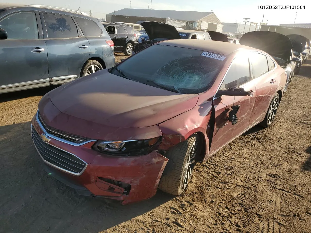 2018 Chevrolet Malibu Lt VIN: 1G1ZD5ST2JF101564 Lot: 74812734