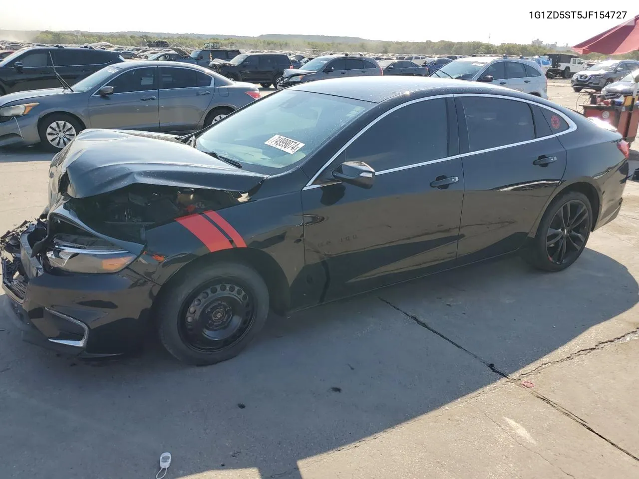 2018 Chevrolet Malibu Lt VIN: 1G1ZD5ST5JF154727 Lot: 74999074