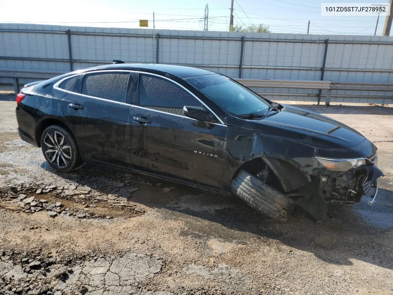 2018 Chevrolet Malibu Lt VIN: 1G1ZD5ST7JF278952 Lot: 75045284