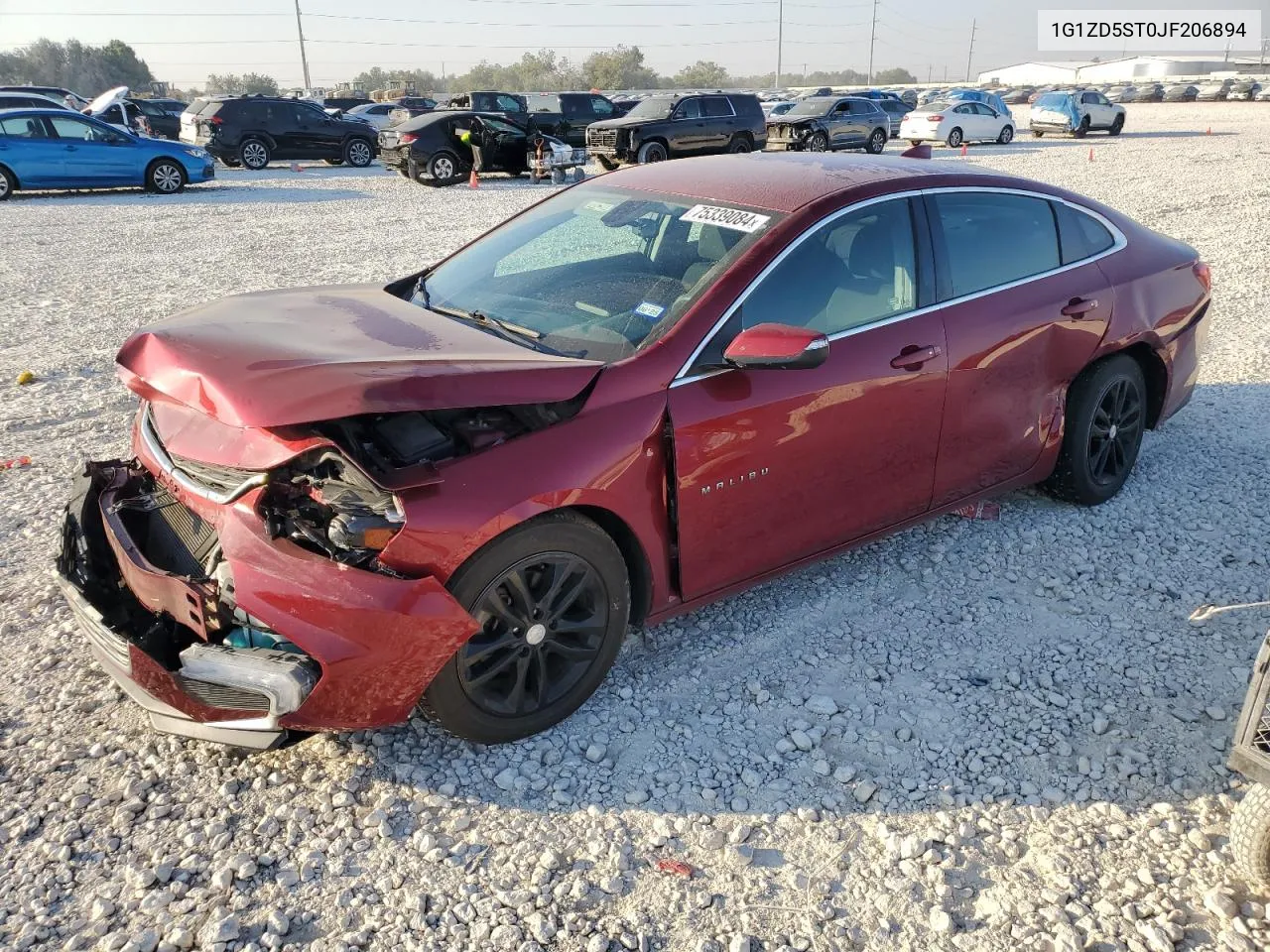 2018 Chevrolet Malibu Lt VIN: 1G1ZD5ST0JF206894 Lot: 75339084