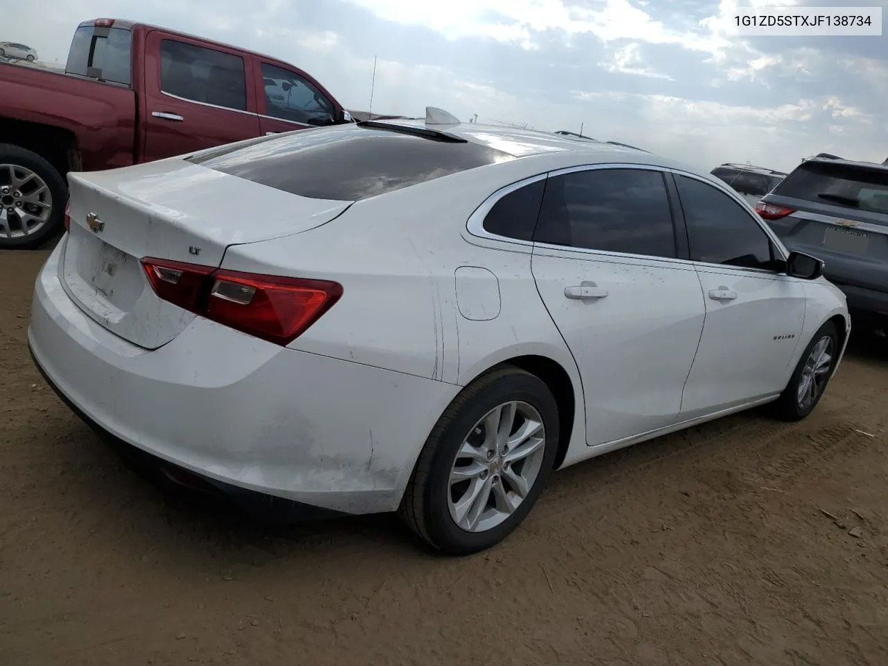 2018 Chevrolet Malibu Lt VIN: 1G1ZD5STXJF138734 Lot: 75357184