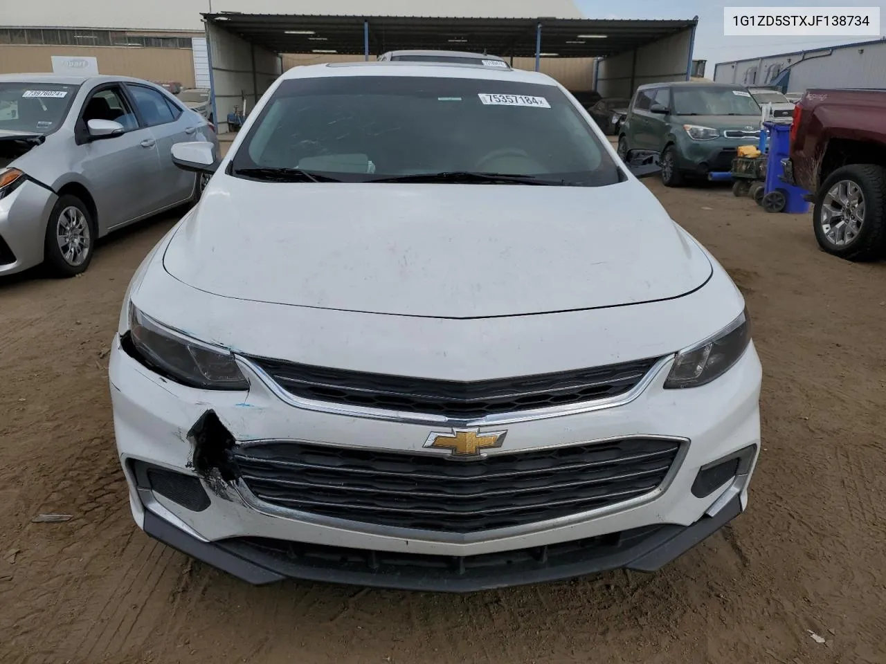 2018 Chevrolet Malibu Lt VIN: 1G1ZD5STXJF138734 Lot: 75357184