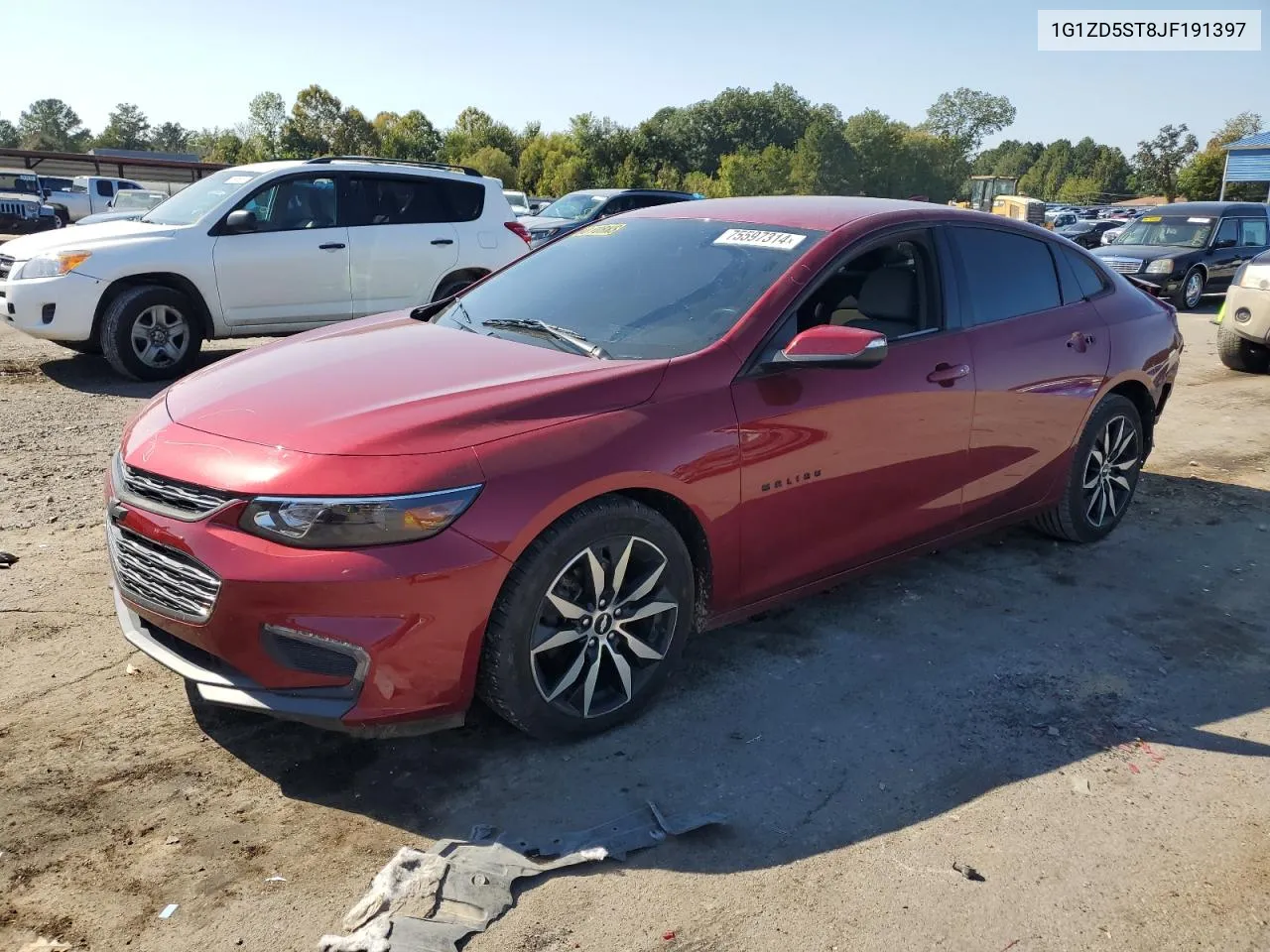 2018 Chevrolet Malibu Lt VIN: 1G1ZD5ST8JF191397 Lot: 75597314