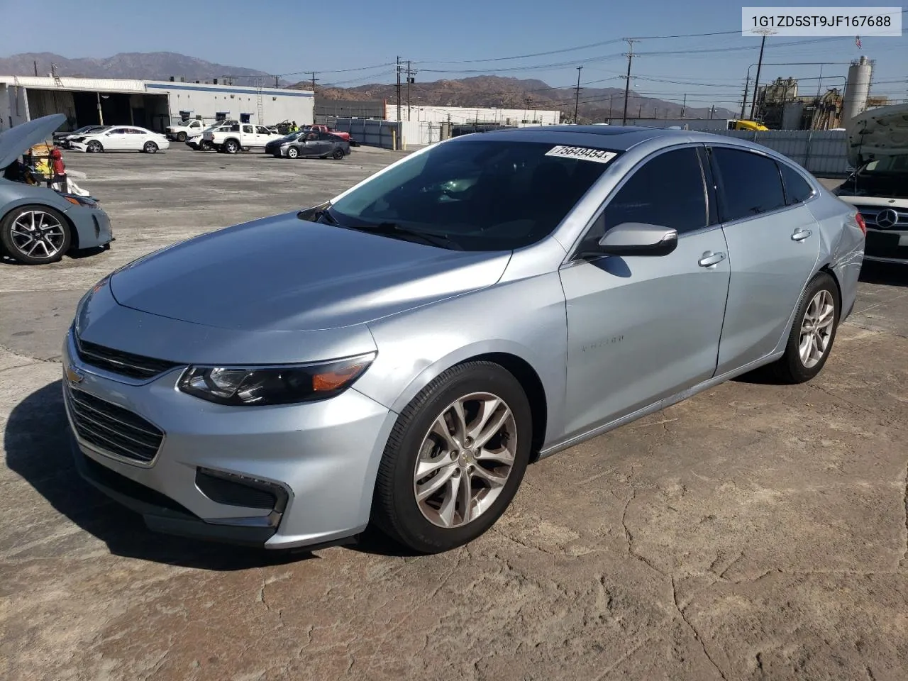 2018 Chevrolet Malibu Lt VIN: 1G1ZD5ST9JF167688 Lot: 75649454