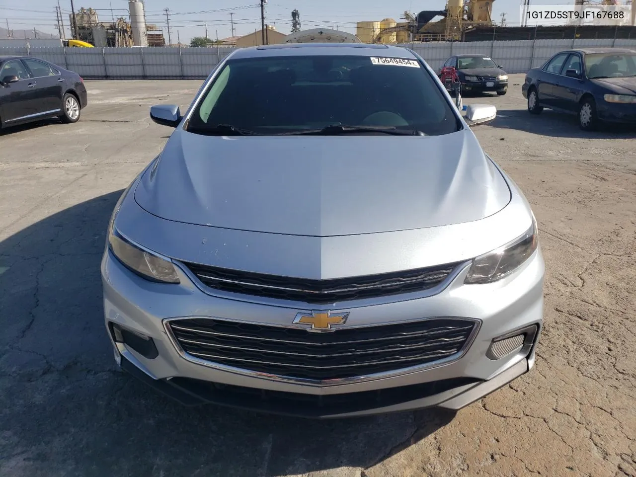 2018 Chevrolet Malibu Lt VIN: 1G1ZD5ST9JF167688 Lot: 75649454