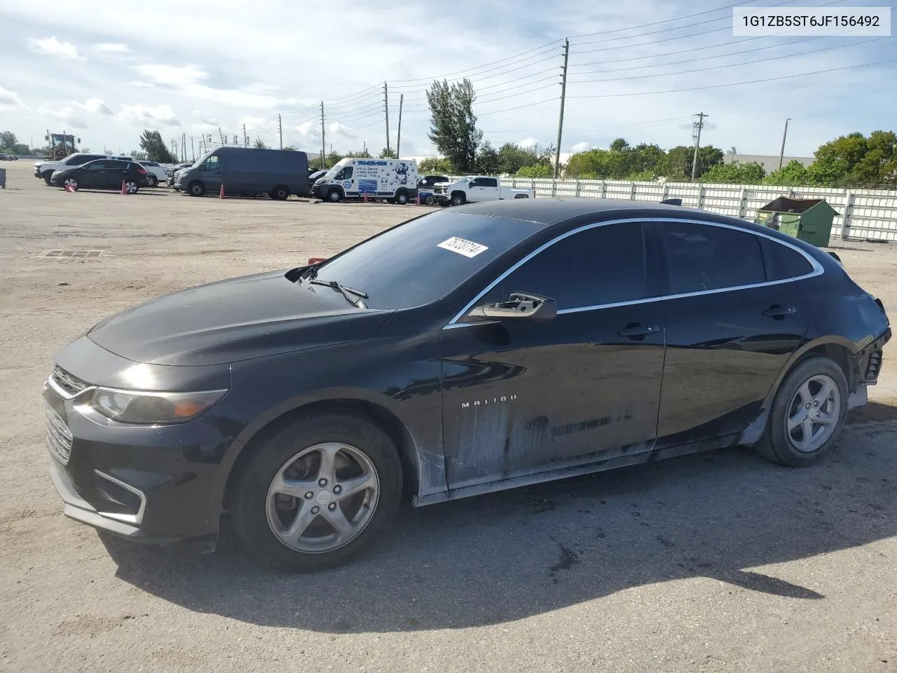 2018 Chevrolet Malibu Ls VIN: 1G1ZB5ST6JF156492 Lot: 75723714