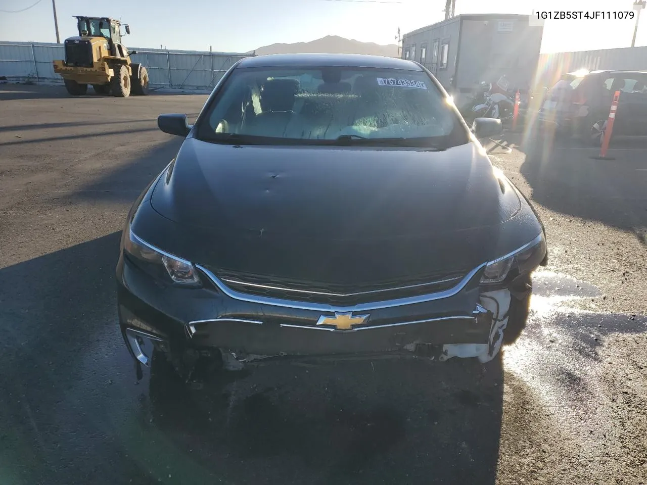 2018 Chevrolet Malibu Ls VIN: 1G1ZB5ST4JF111079 Lot: 75743334