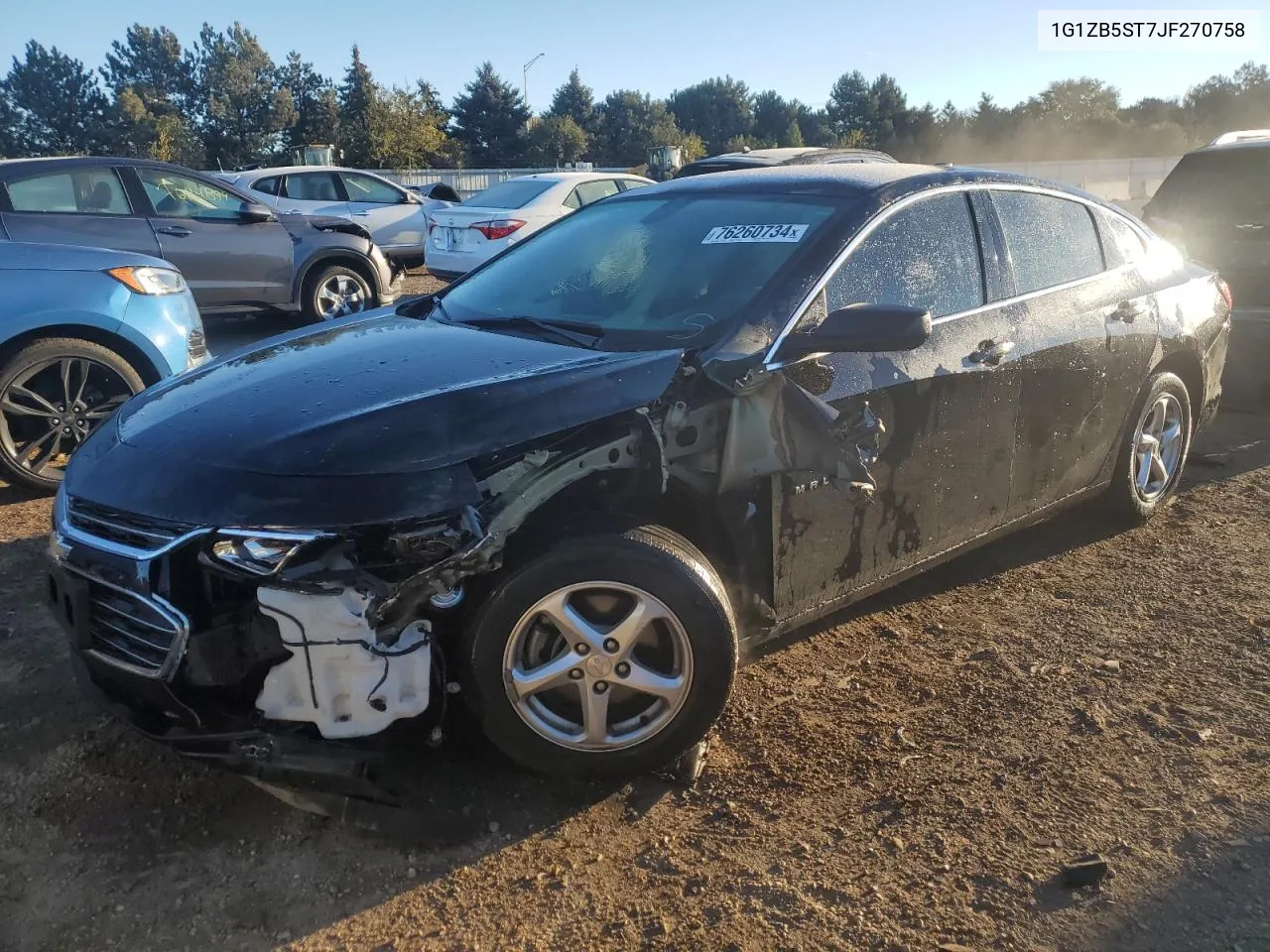 2018 Chevrolet Malibu Ls VIN: 1G1ZB5ST7JF270758 Lot: 76260734