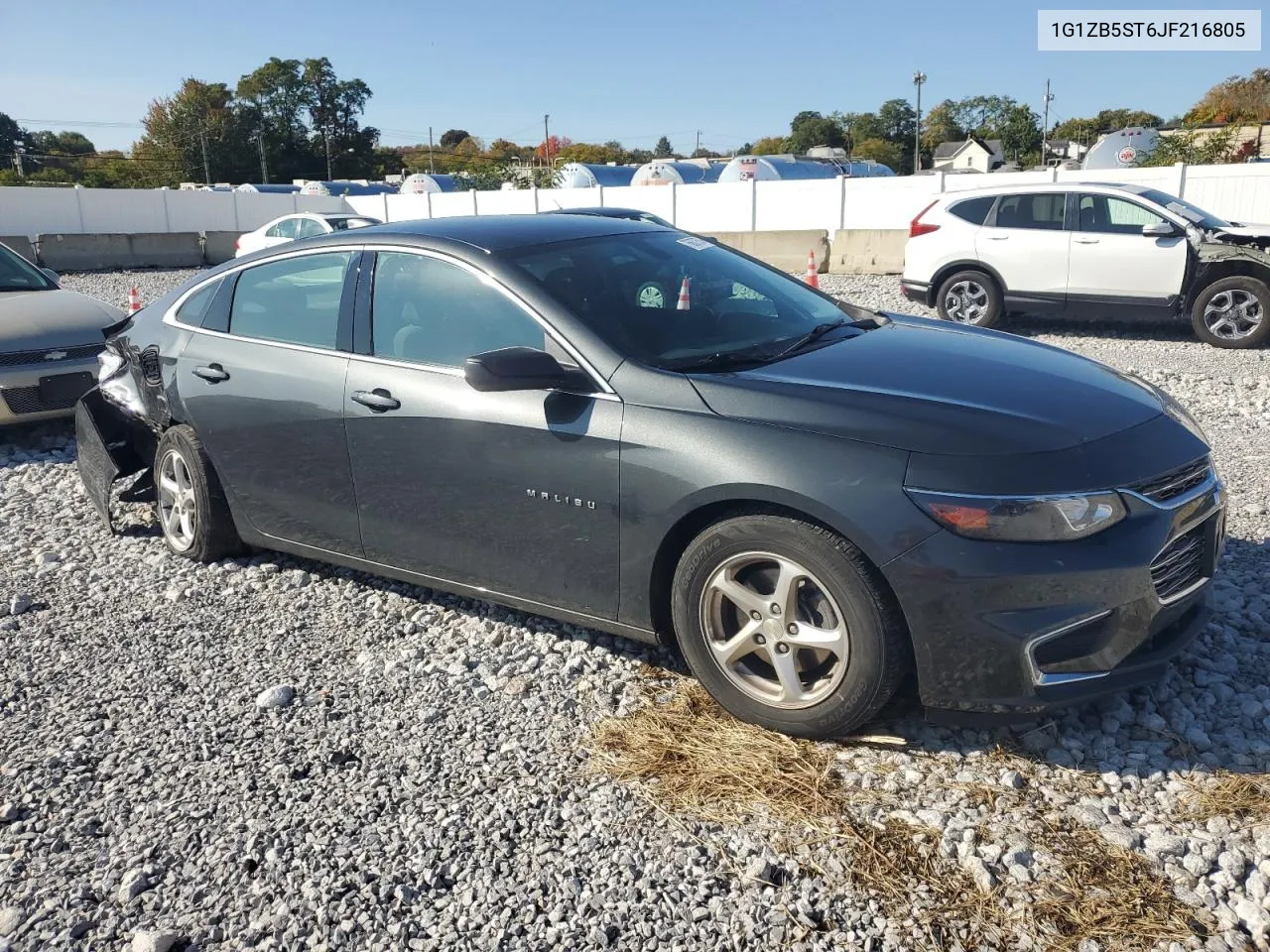 2018 Chevrolet Malibu Ls VIN: 1G1ZB5ST6JF216805 Lot: 76637574