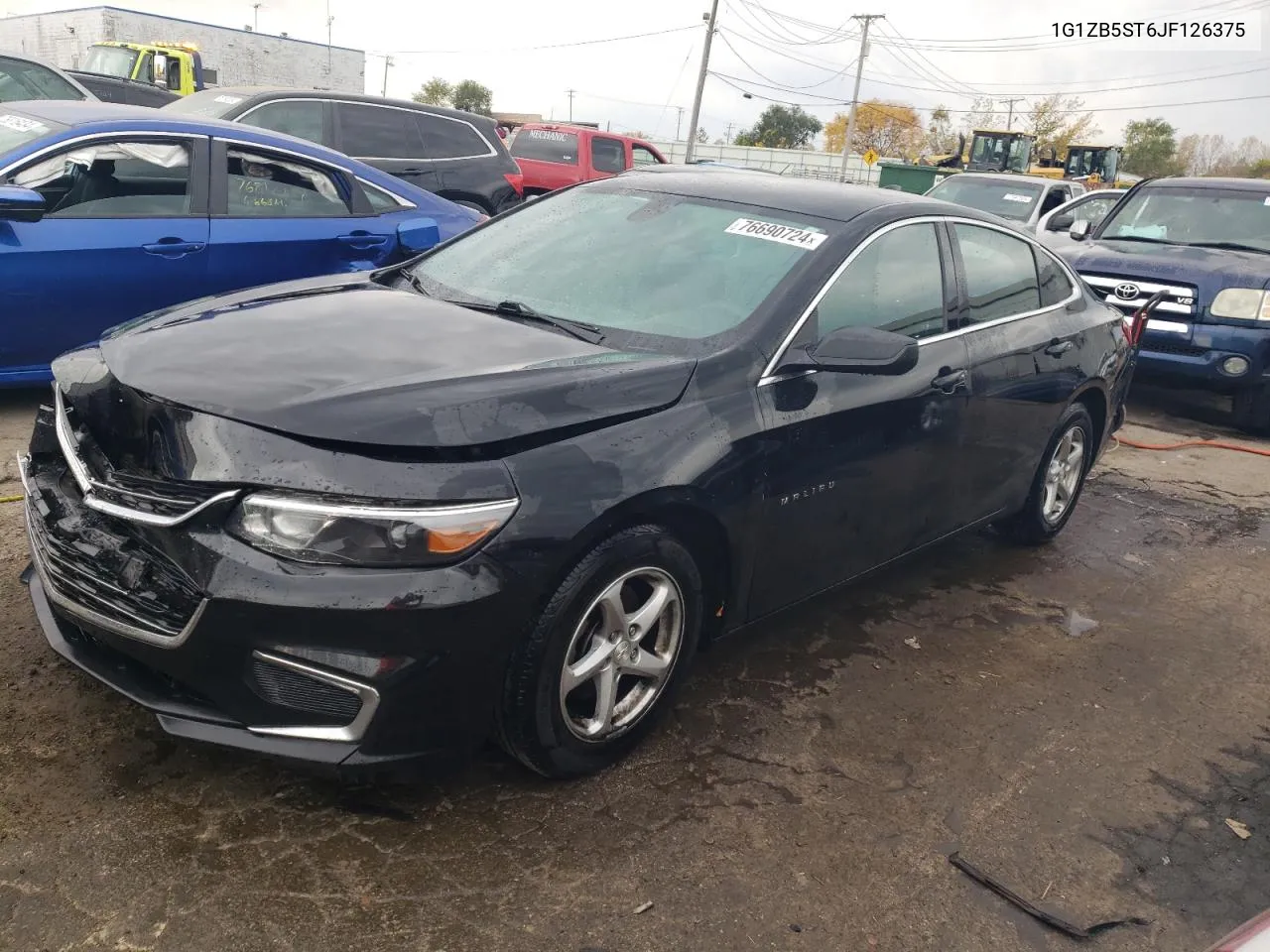 2018 Chevrolet Malibu Ls VIN: 1G1ZB5ST6JF126375 Lot: 76690724