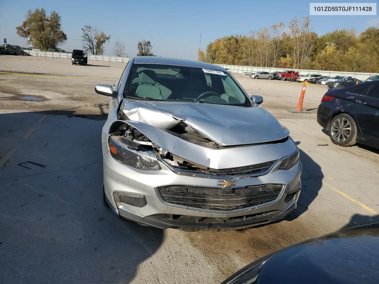 2018 Chevrolet Malibu Lt VIN: 1G1ZD5ST0JF111428 Lot: 76997764