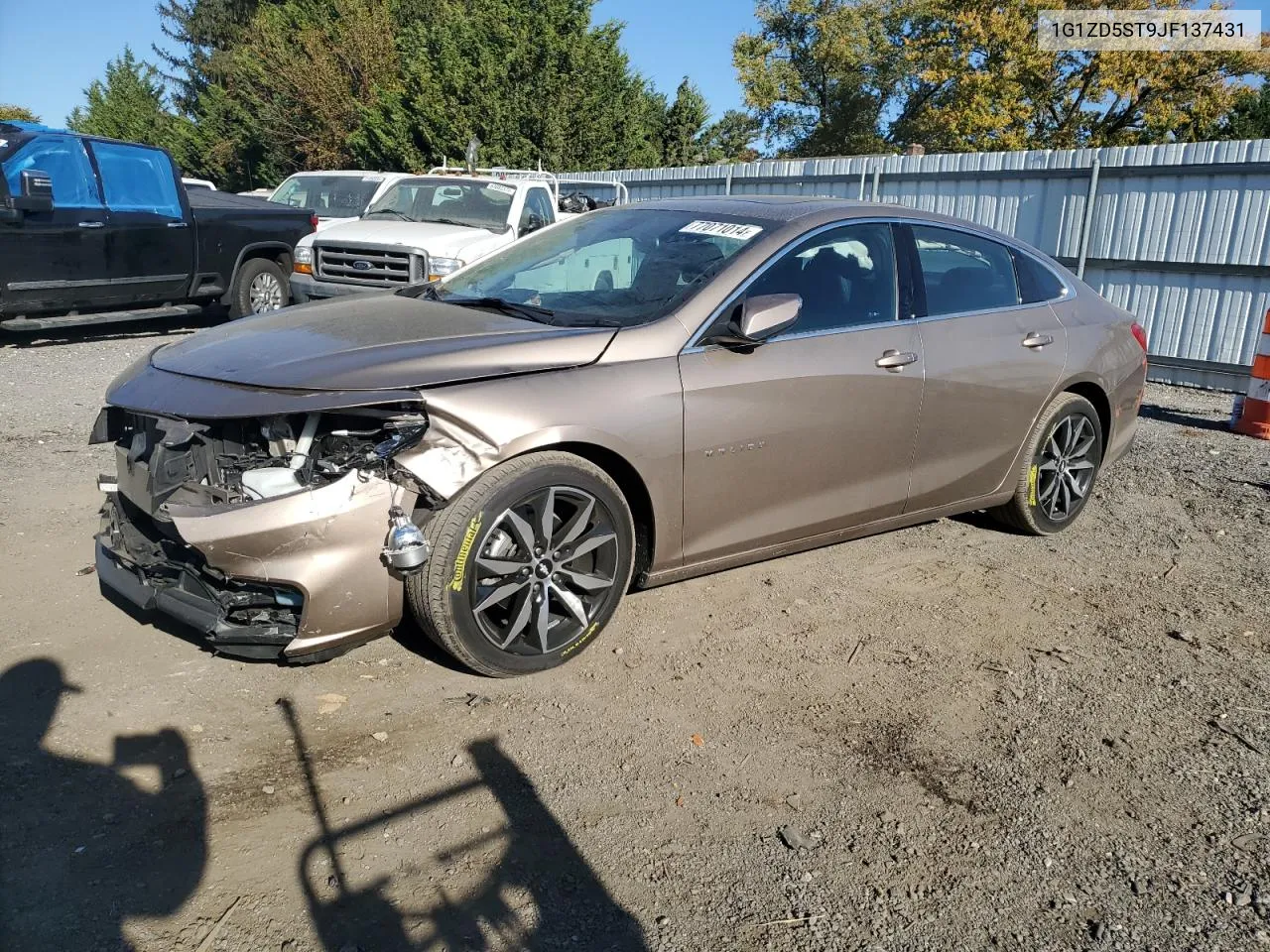 2018 Chevrolet Malibu Lt VIN: 1G1ZD5ST9JF137431 Lot: 77071014