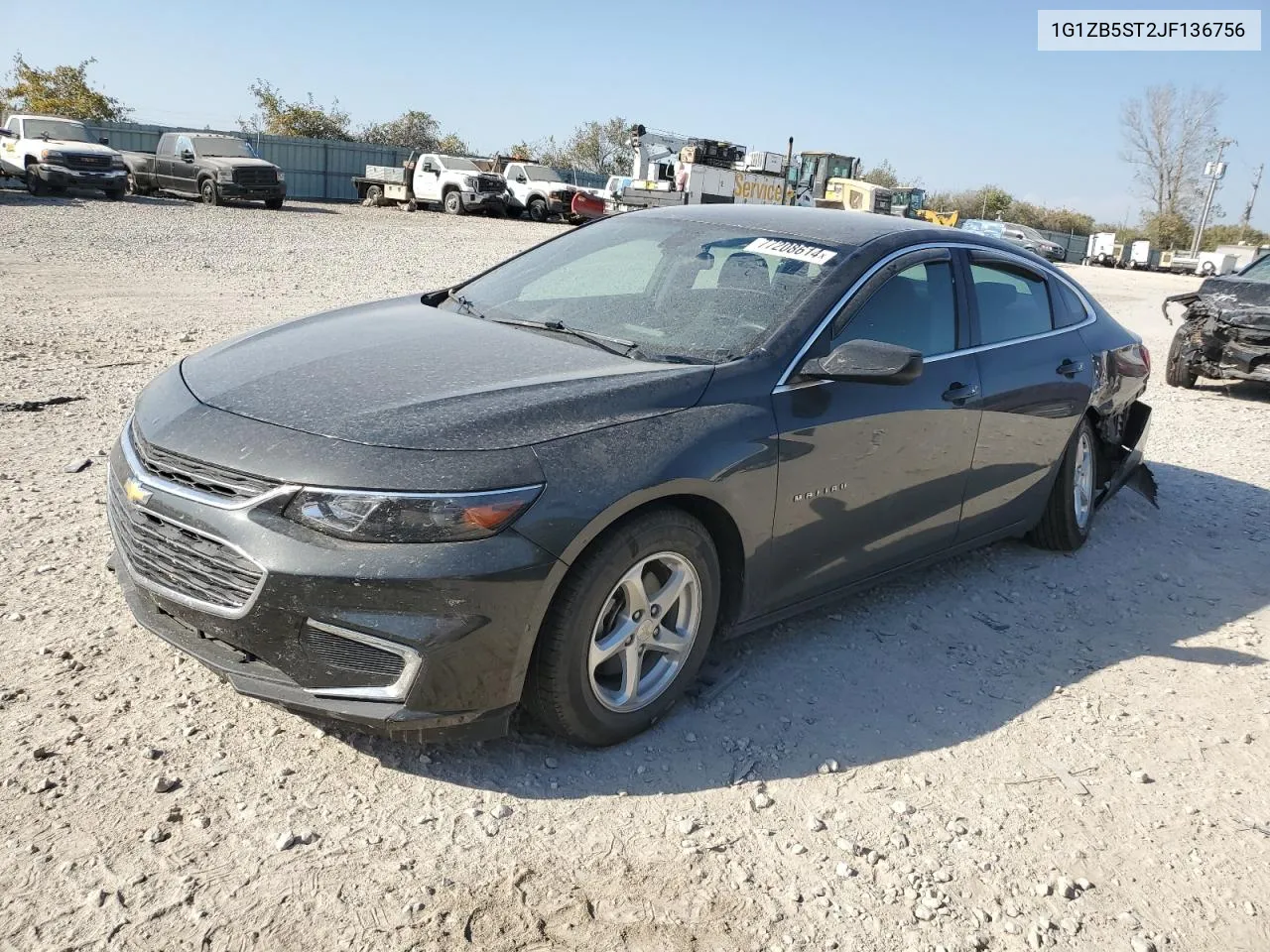 2018 Chevrolet Malibu Ls VIN: 1G1ZB5ST2JF136756 Lot: 77208614