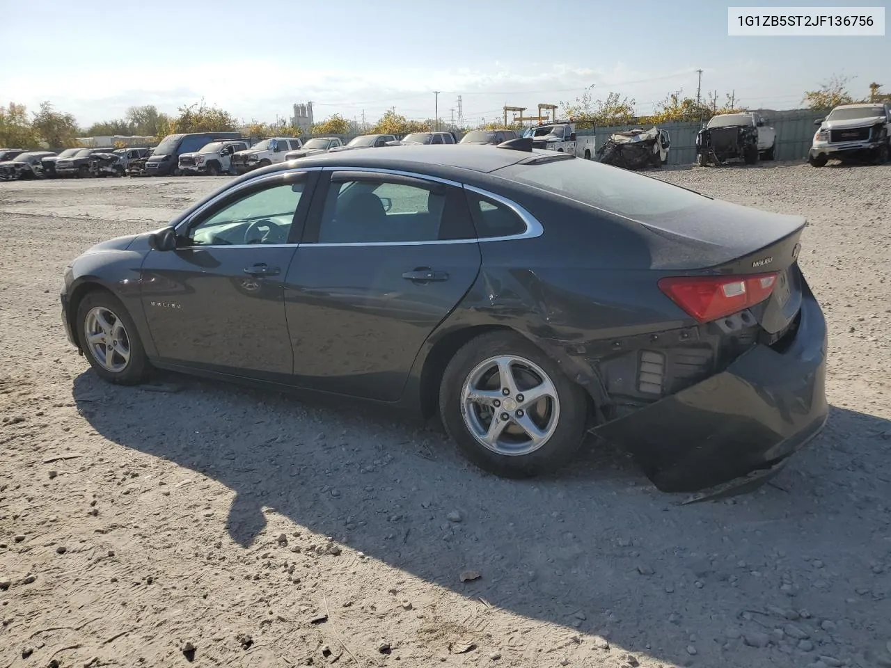 2018 Chevrolet Malibu Ls VIN: 1G1ZB5ST2JF136756 Lot: 77208614