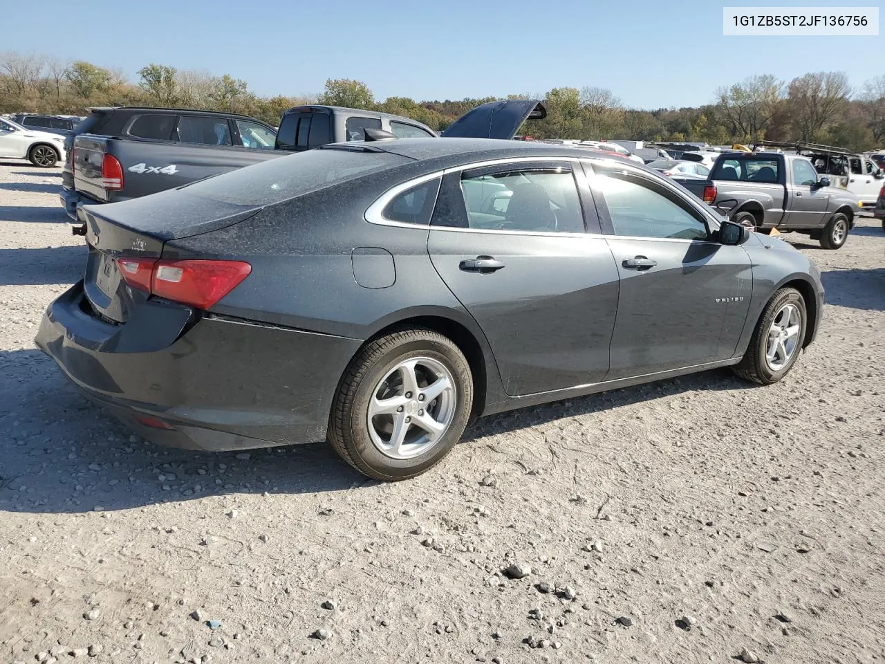 2018 Chevrolet Malibu Ls VIN: 1G1ZB5ST2JF136756 Lot: 77208614