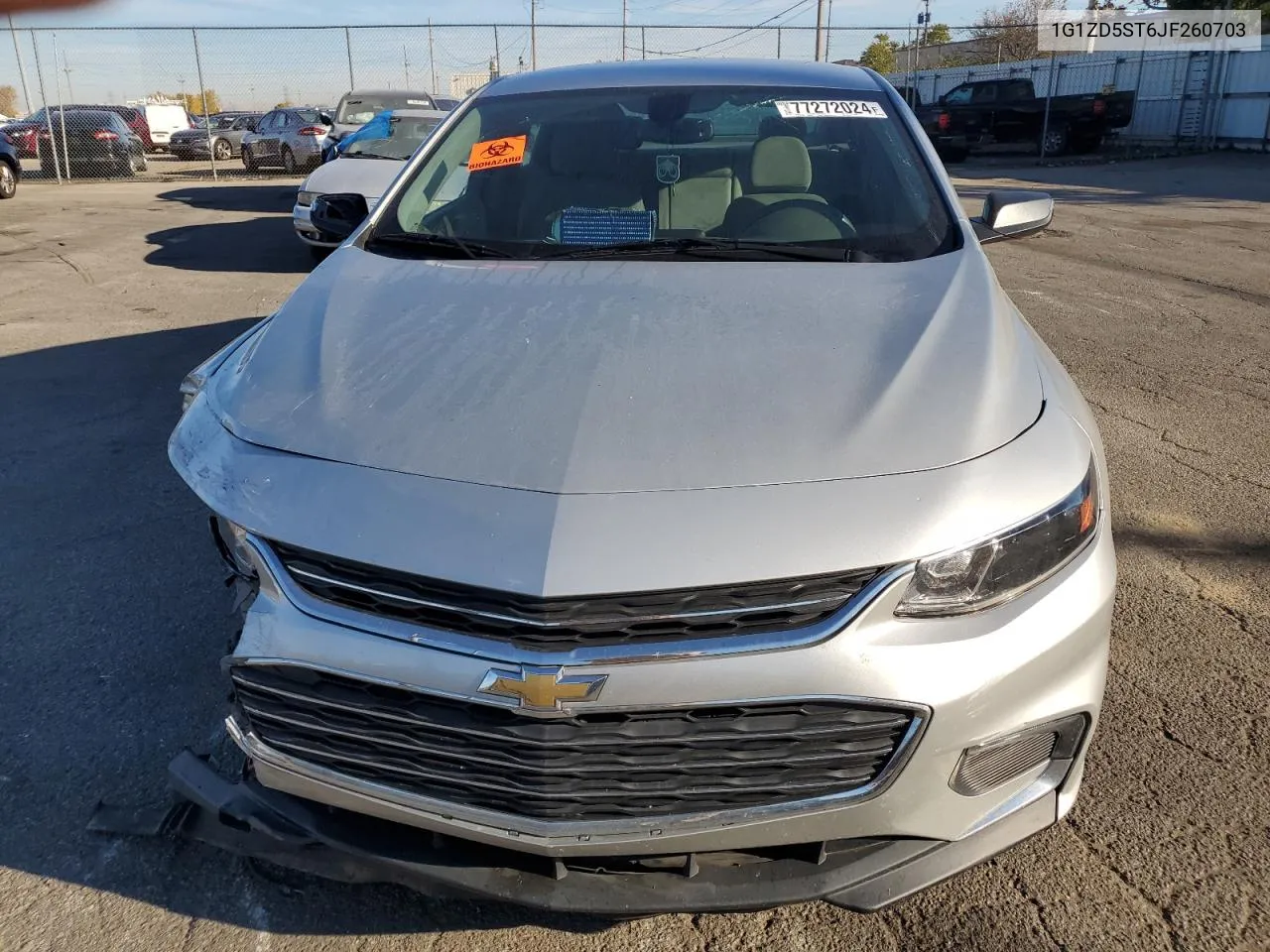 2018 Chevrolet Malibu Lt VIN: 1G1ZD5ST6JF260703 Lot: 77272024