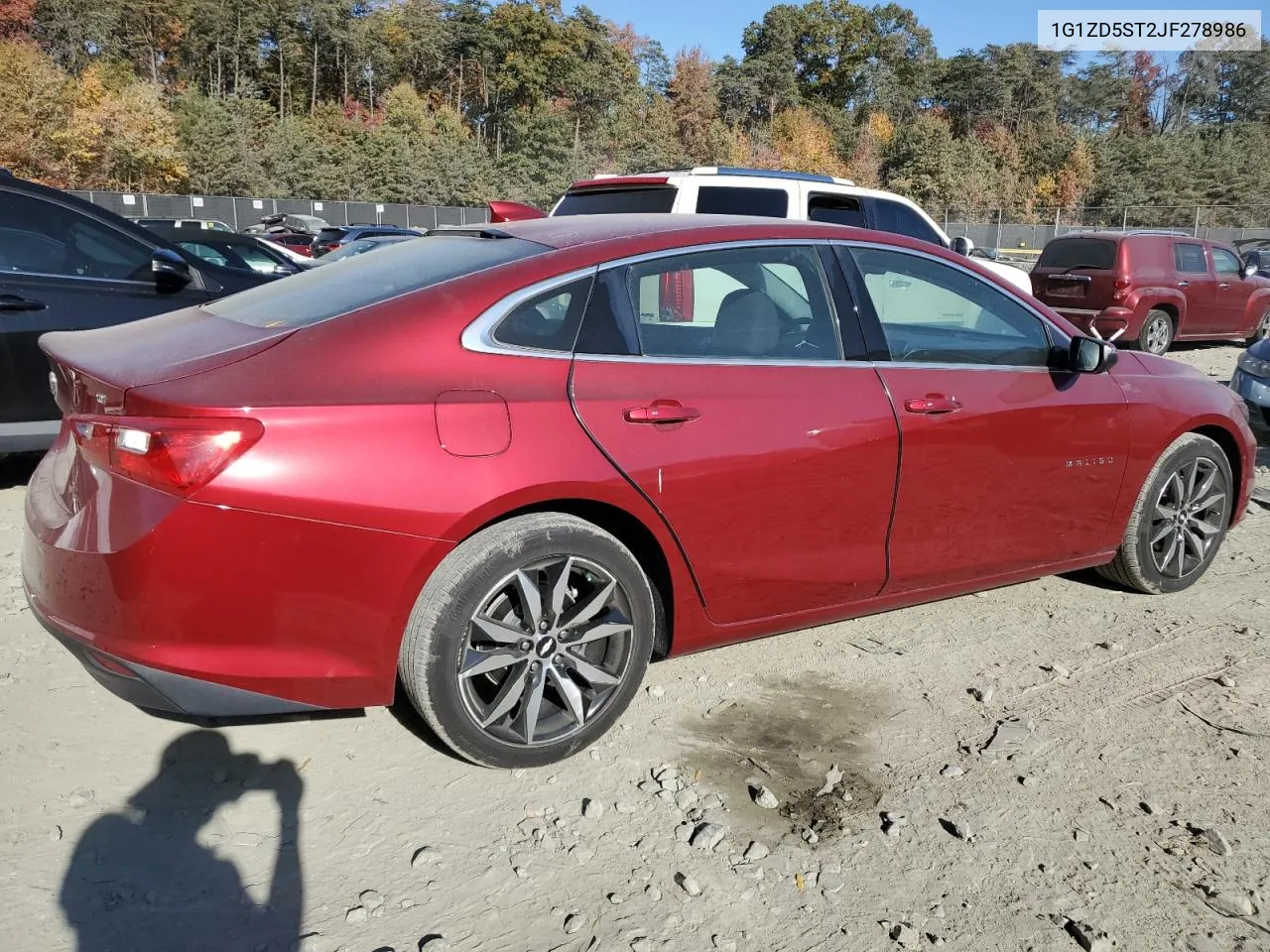 2018 Chevrolet Malibu Lt VIN: 1G1ZD5ST2JF278986 Lot: 77740934