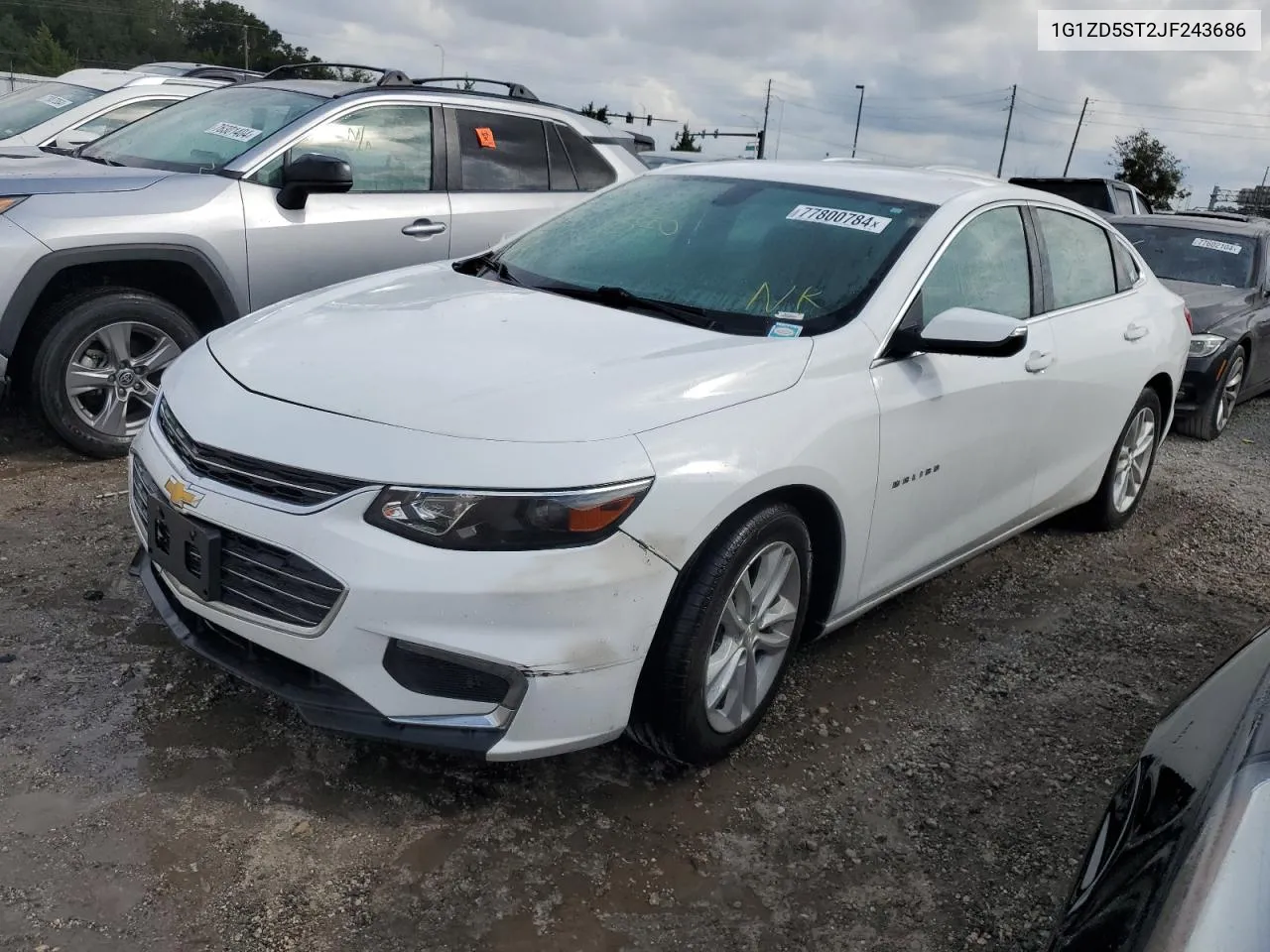 2018 Chevrolet Malibu Lt VIN: 1G1ZD5ST2JF243686 Lot: 77800784