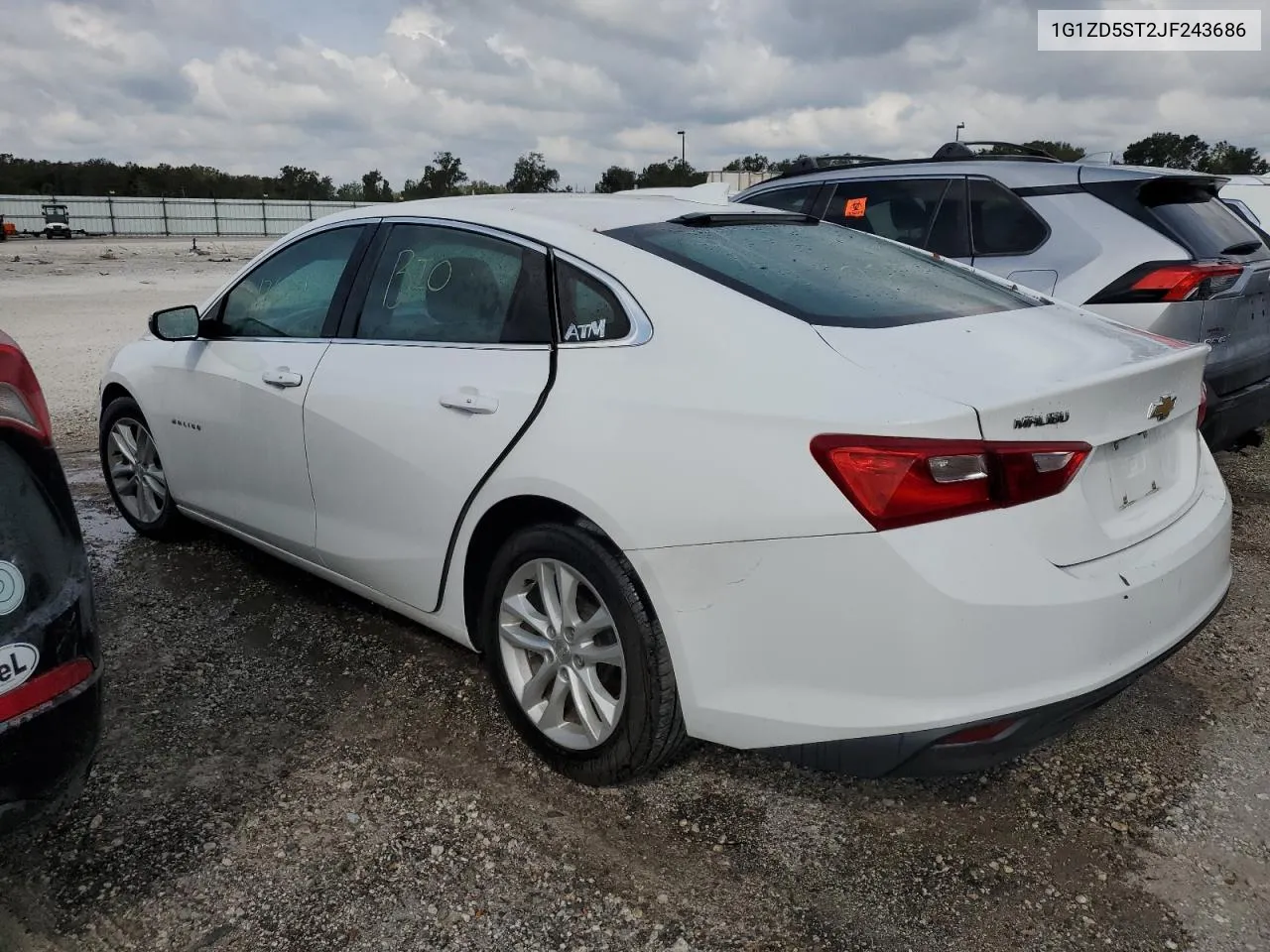 2018 Chevrolet Malibu Lt VIN: 1G1ZD5ST2JF243686 Lot: 77800784