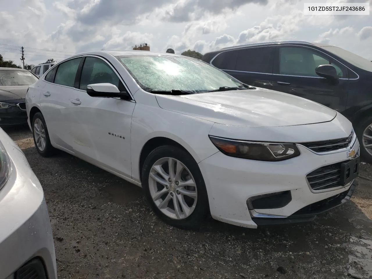 2018 Chevrolet Malibu Lt VIN: 1G1ZD5ST2JF243686 Lot: 77800784