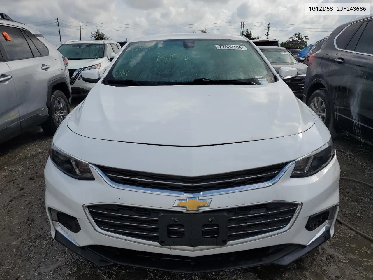 2018 Chevrolet Malibu Lt VIN: 1G1ZD5ST2JF243686 Lot: 77800784