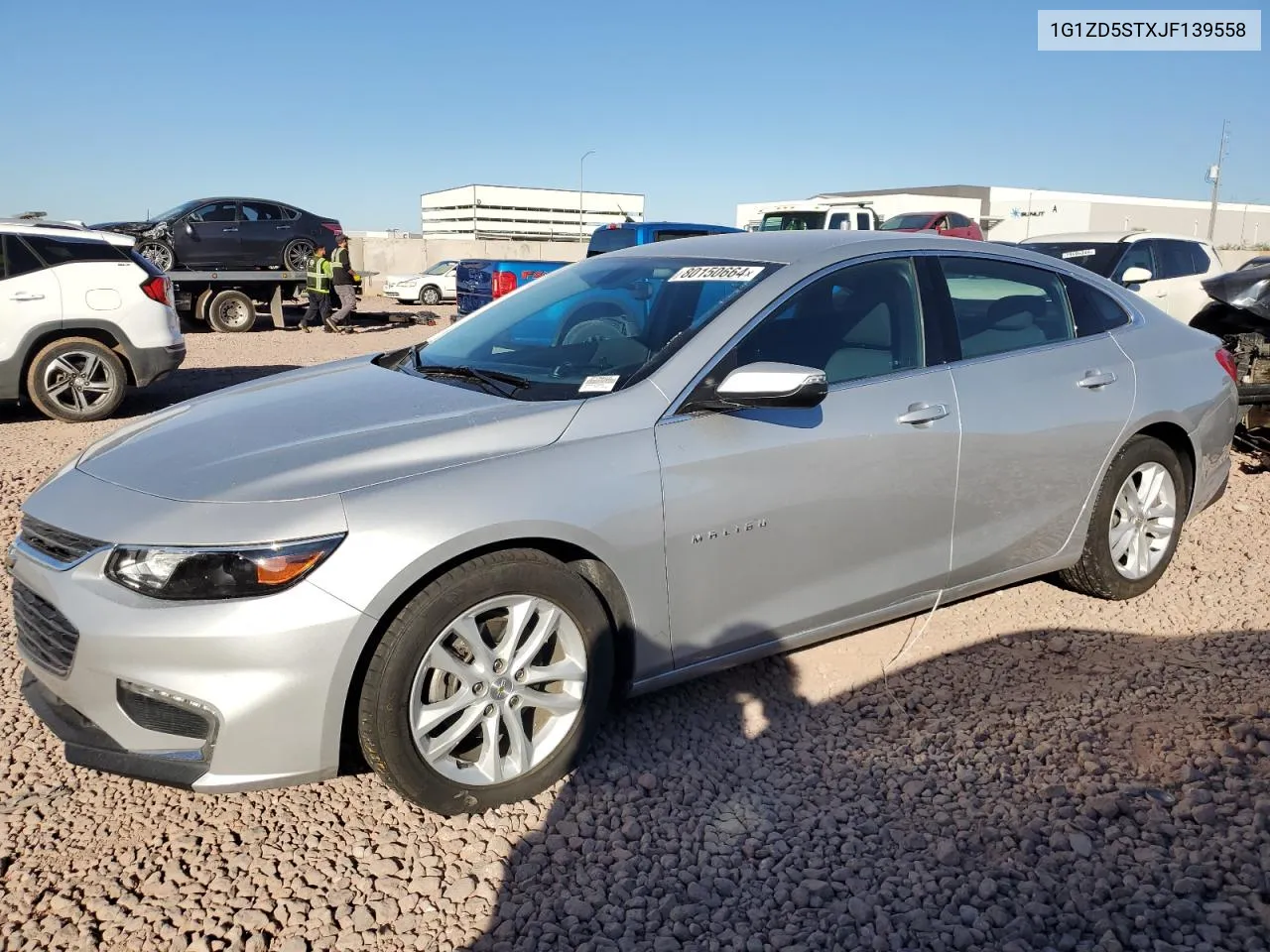 2018 Chevrolet Malibu Lt VIN: 1G1ZD5STXJF139558 Lot: 80150664