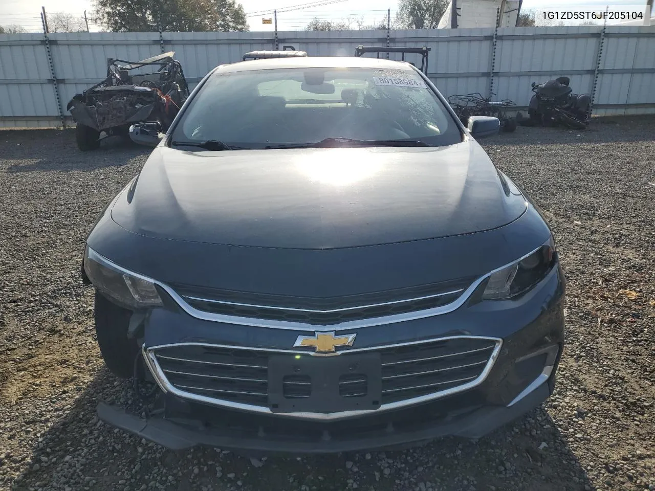 2018 Chevrolet Malibu Lt VIN: 1G1ZD5ST6JF205104 Lot: 80158984