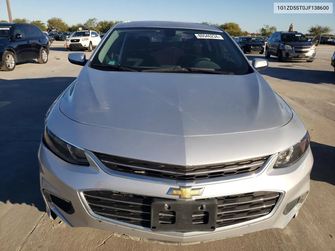 2018 Chevrolet Malibu Lt VIN: 1G1ZD5ST0JF138600 Lot: 80546234