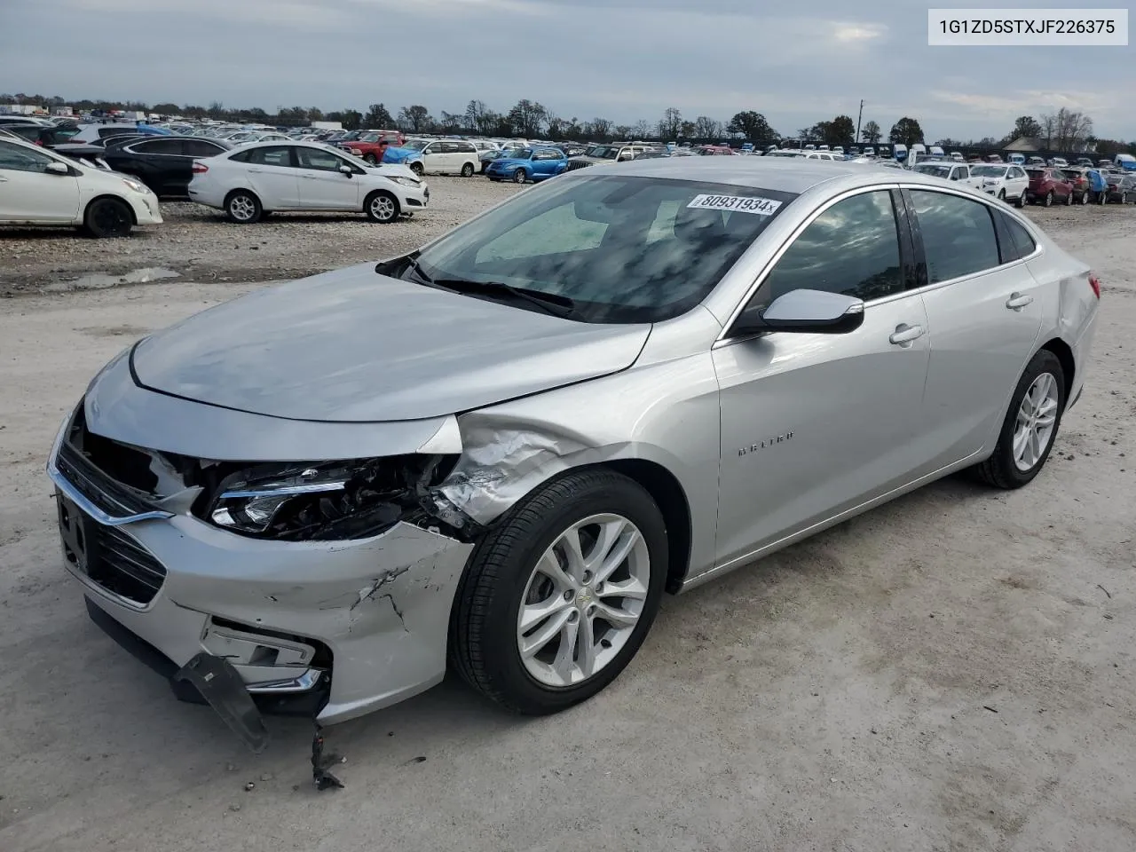 2018 Chevrolet Malibu Lt VIN: 1G1ZD5STXJF226375 Lot: 80931934