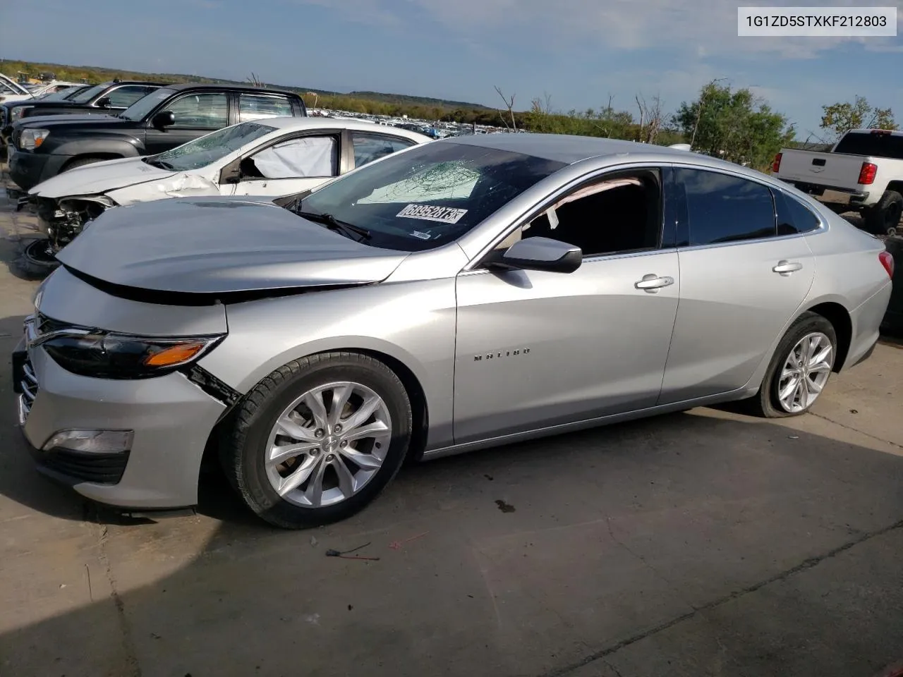 2019 Chevrolet Malibu Lt VIN: 1G1ZD5STXKF212803 Lot: 42022194