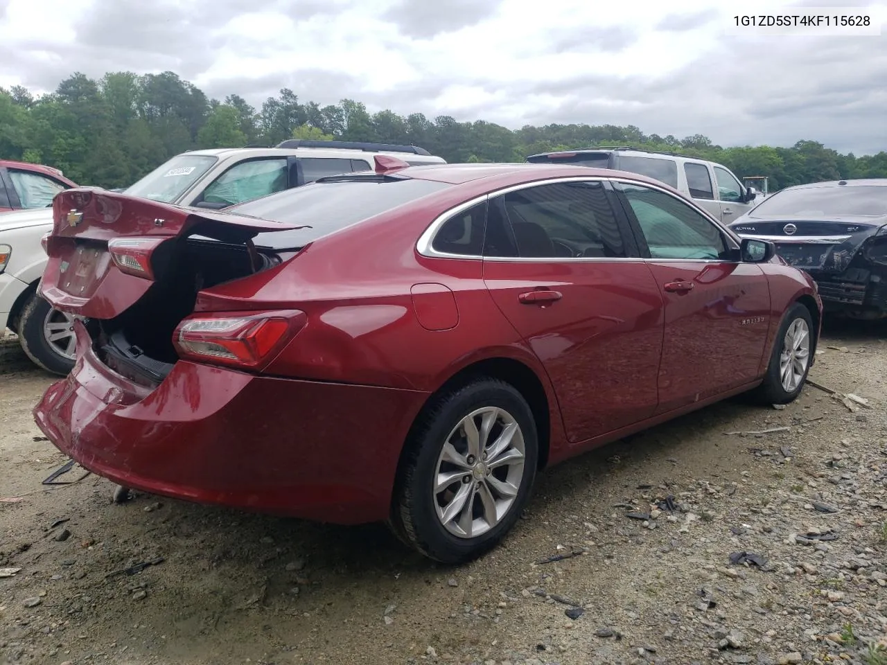 2019 Chevrolet Malibu Lt VIN: 1G1ZD5ST4KF115628 Lot: 54827334