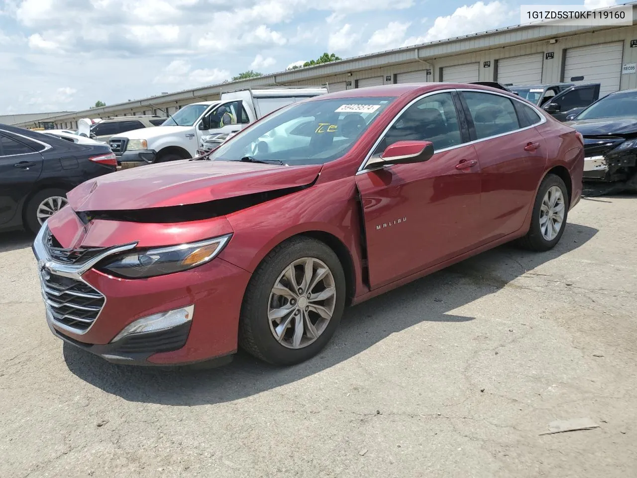 2019 Chevrolet Malibu Lt VIN: 1G1ZD5ST0KF119160 Lot: 59429574