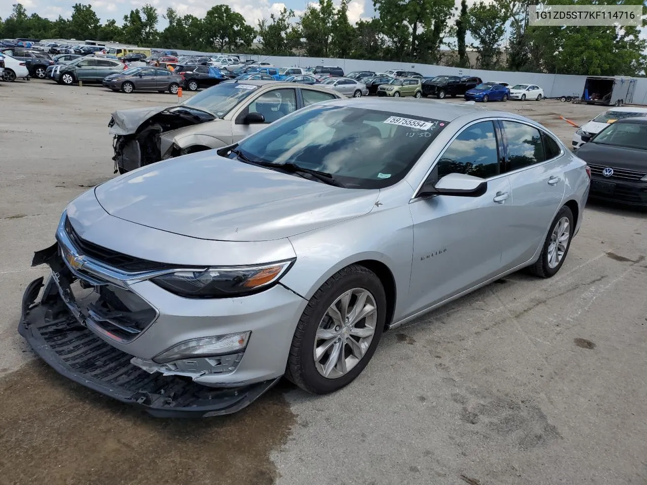 2019 Chevrolet Malibu Lt VIN: 1G1ZD5ST7KF114716 Lot: 66106674