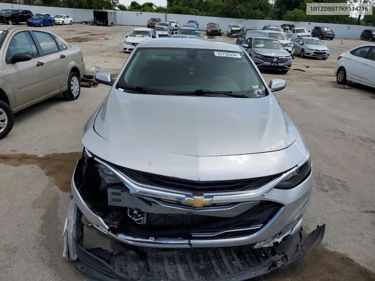 2019 Chevrolet Malibu Lt VIN: 1G1ZD5ST7KF114716 Lot: 66106674