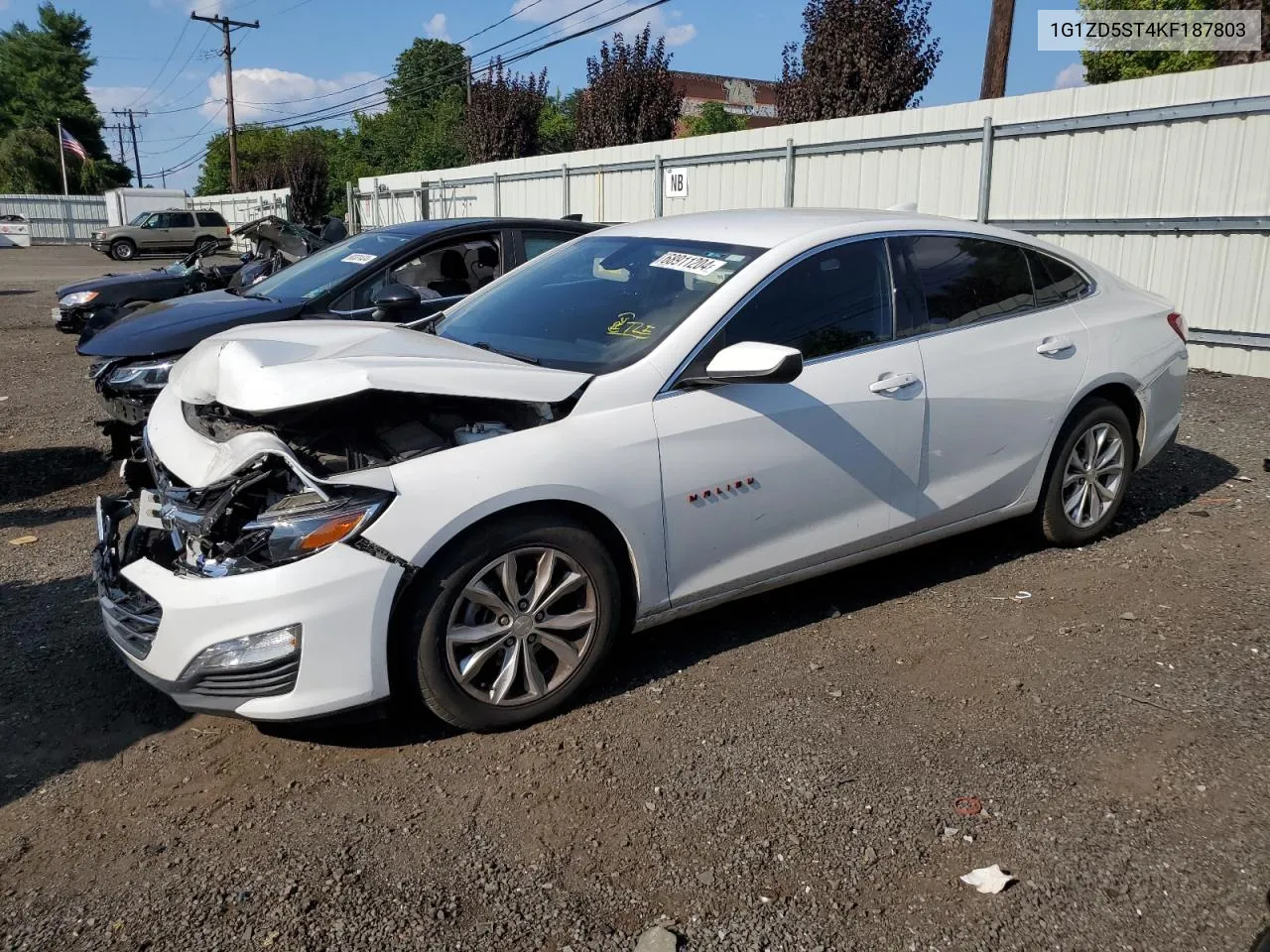 2019 Chevrolet Malibu Lt VIN: 1G1ZD5ST4KF187803 Lot: 68911204