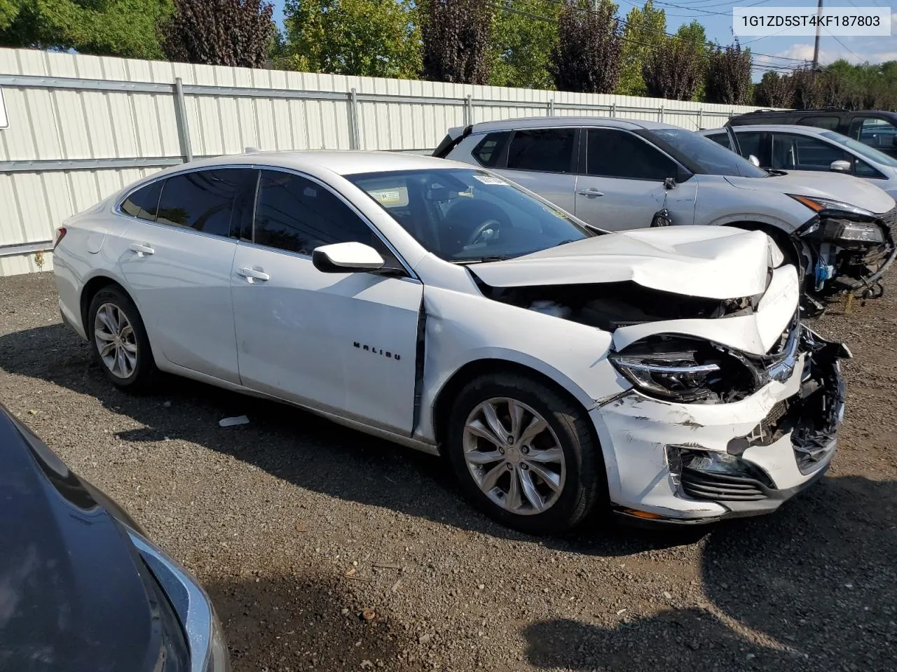 2019 Chevrolet Malibu Lt VIN: 1G1ZD5ST4KF187803 Lot: 68911204