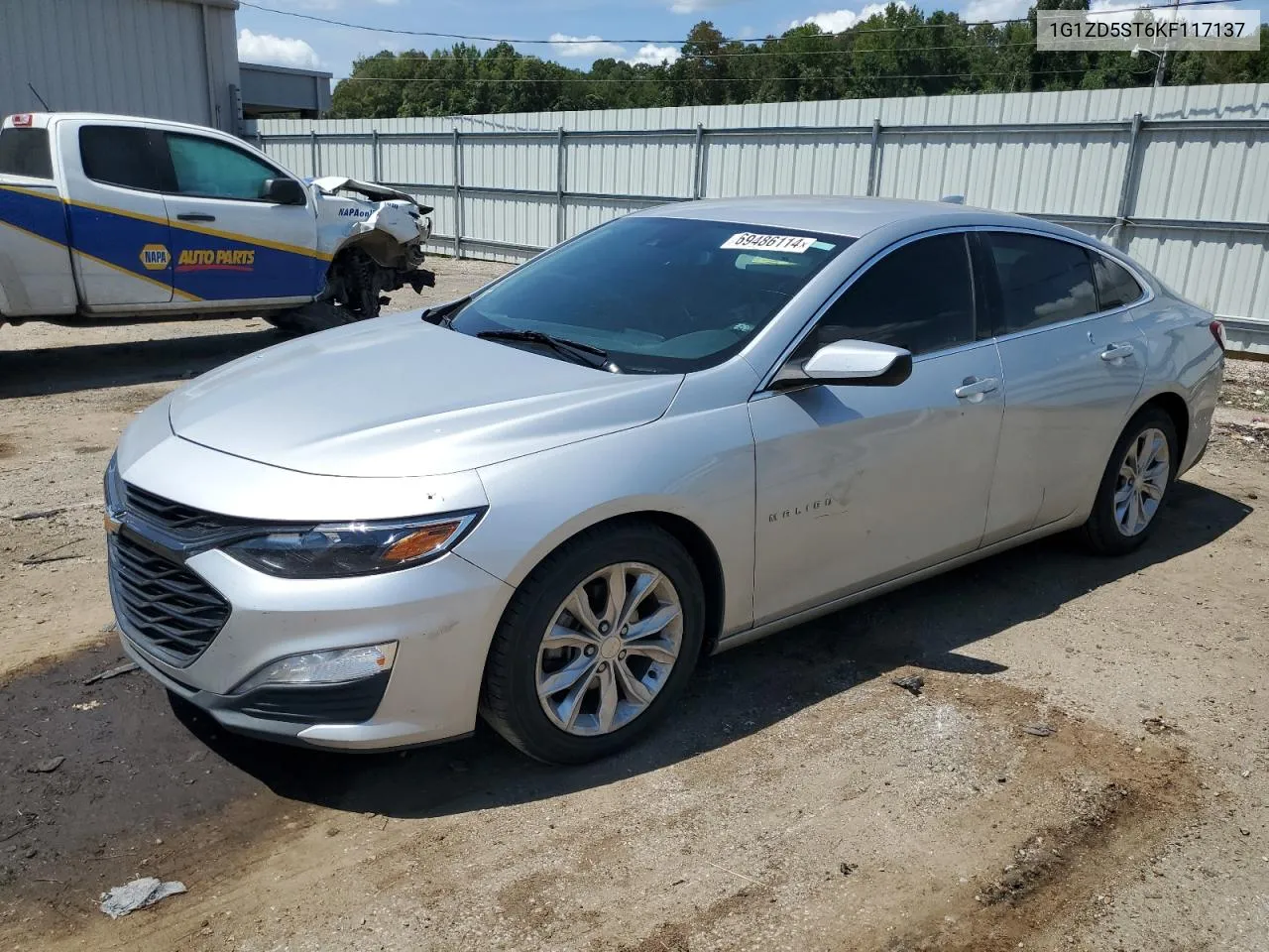 2019 Chevrolet Malibu Lt VIN: 1G1ZD5ST6KF117137 Lot: 69486114