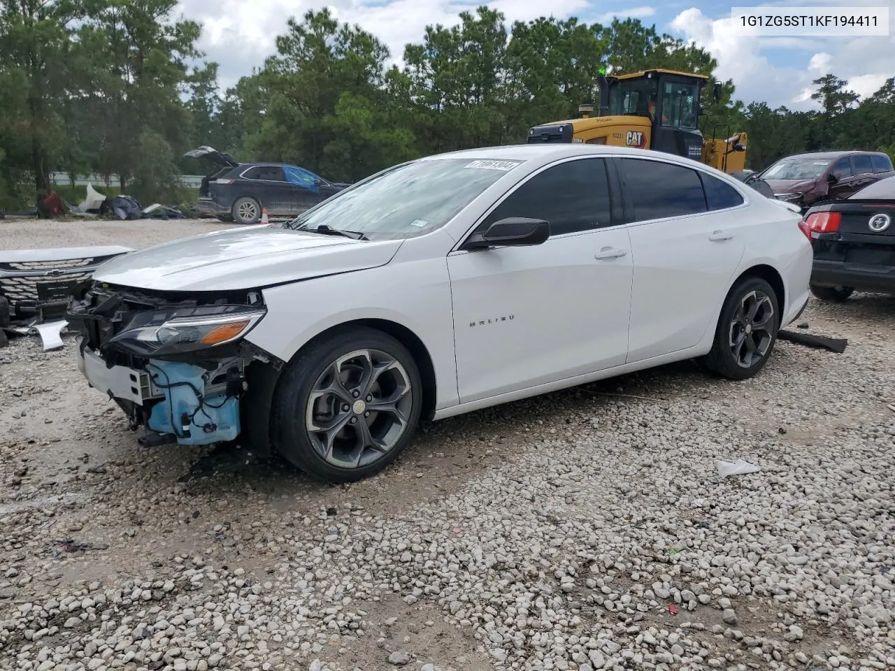 2019 Chevrolet Malibu Rs VIN: 1G1ZG5ST1KF194411 Lot: 71061304