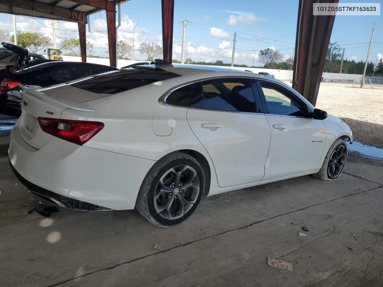 2019 Chevrolet Malibu Rs VIN: 1G1ZG5ST7KF163633 Lot: 71418854