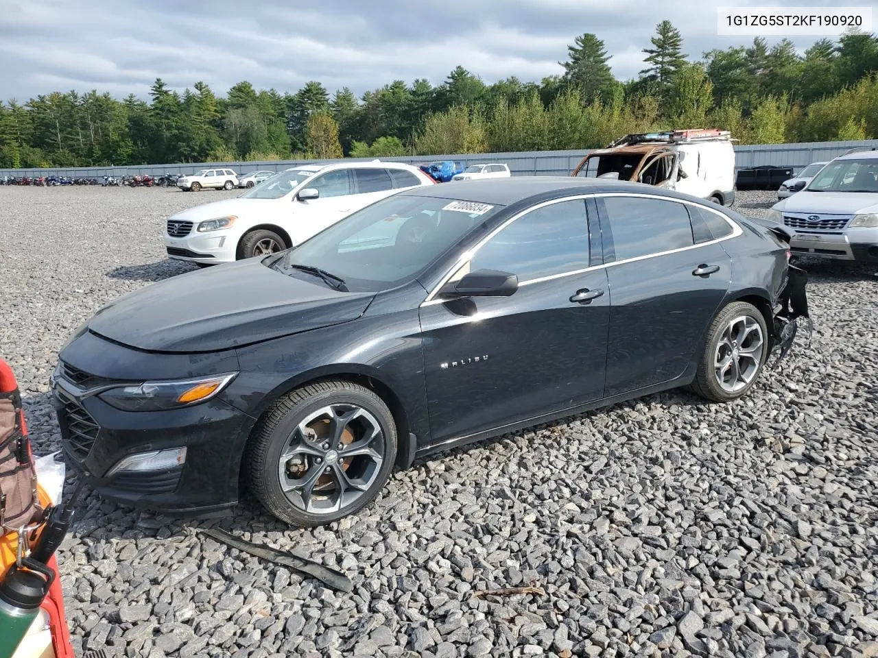 2019 Chevrolet Malibu Rs VIN: 1G1ZG5ST2KF190920 Lot: 72086034