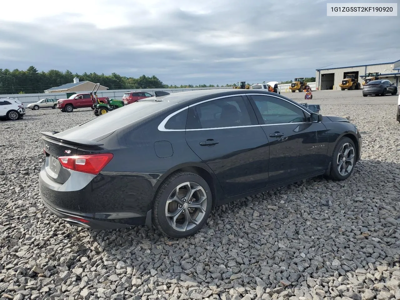 2019 Chevrolet Malibu Rs VIN: 1G1ZG5ST2KF190920 Lot: 72086034