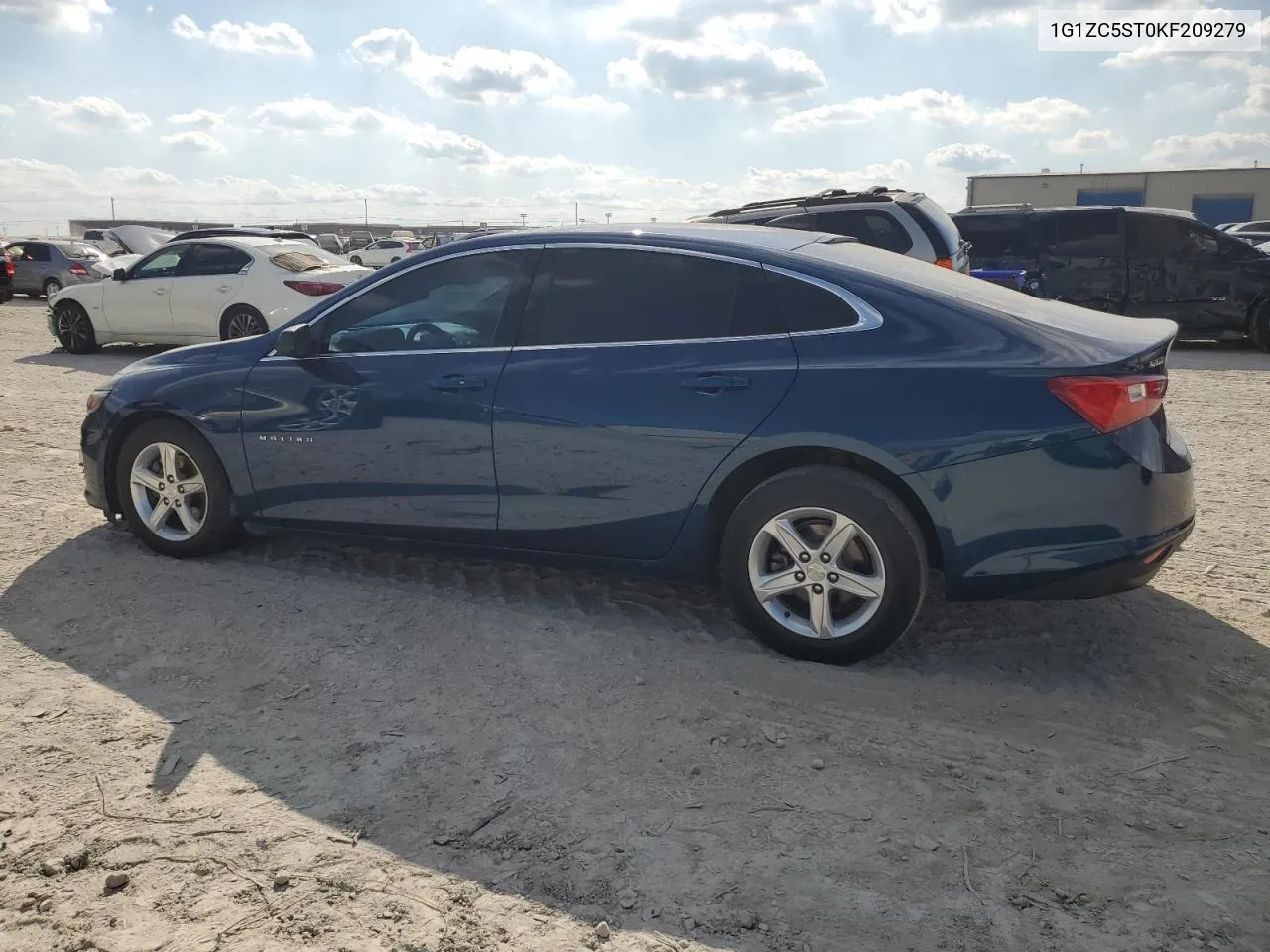 2019 Chevrolet Malibu Ls VIN: 1G1ZC5ST0KF209279 Lot: 72116844