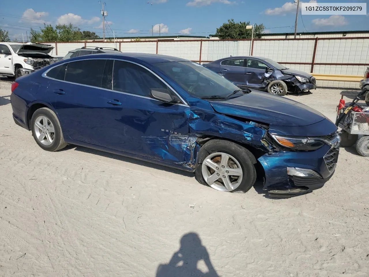 2019 Chevrolet Malibu Ls VIN: 1G1ZC5ST0KF209279 Lot: 72116844