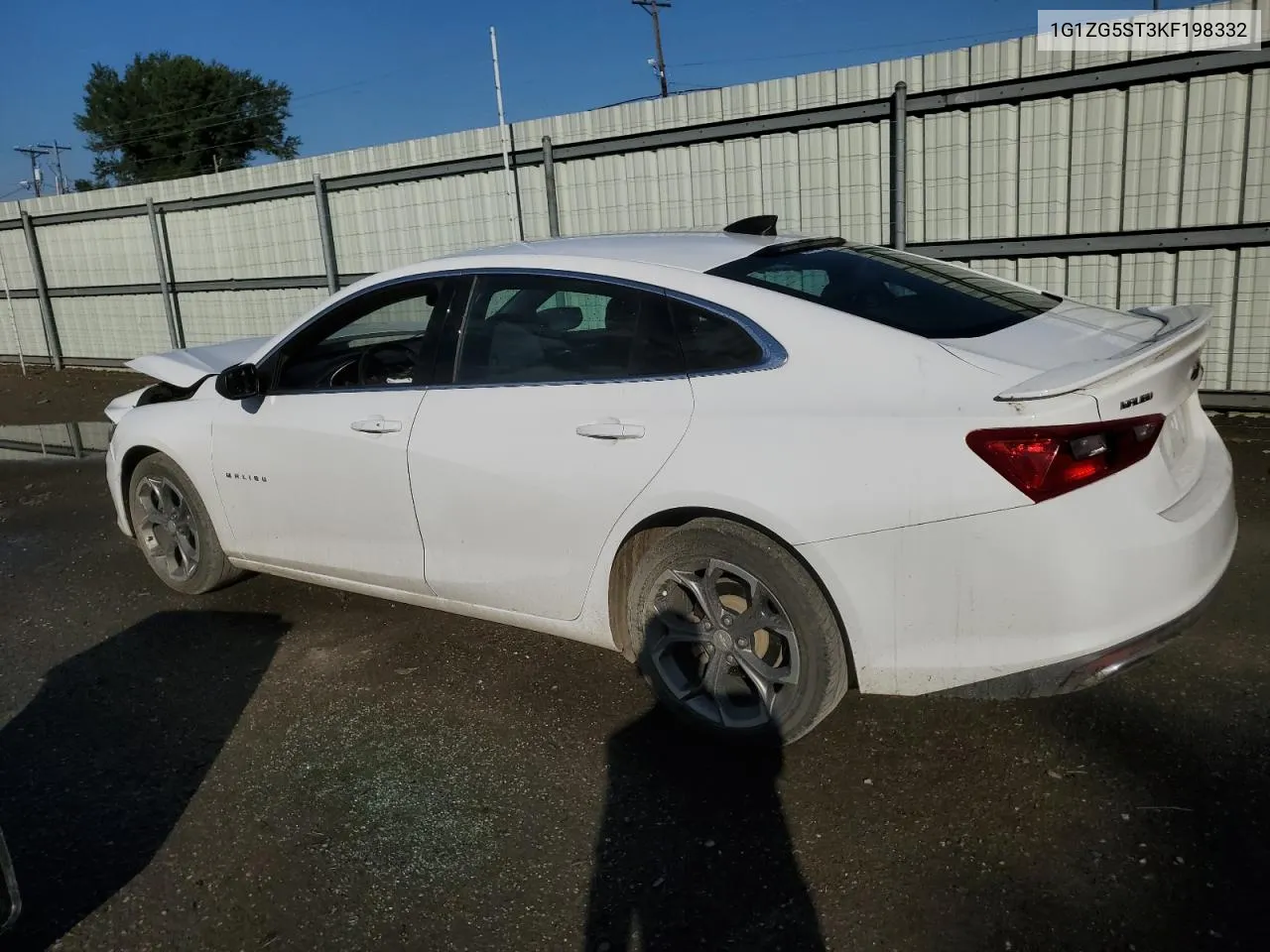 2019 Chevrolet Malibu Rs VIN: 1G1ZG5ST3KF198332 Lot: 72945694