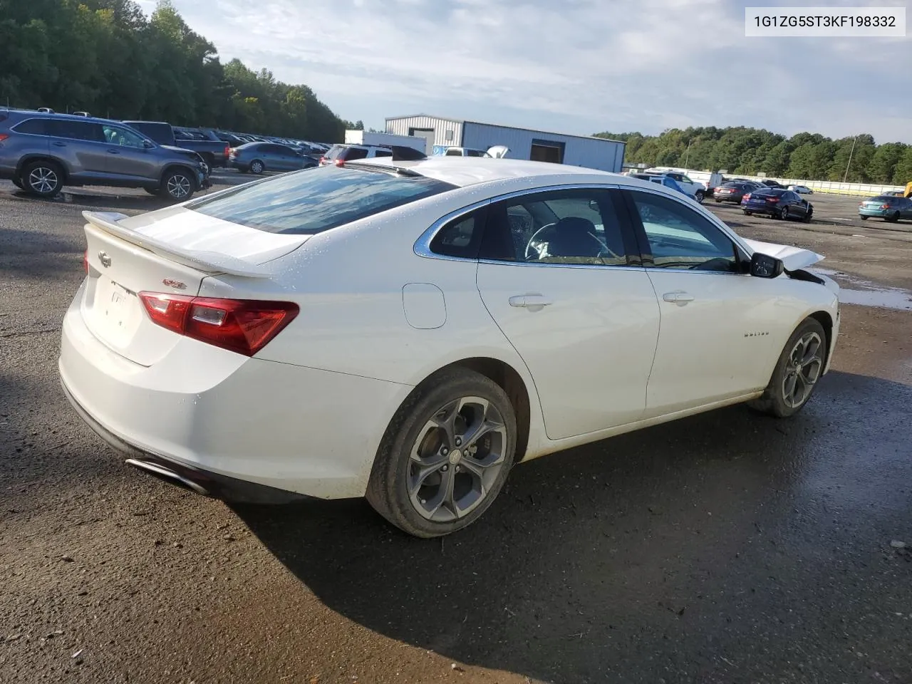 2019 Chevrolet Malibu Rs VIN: 1G1ZG5ST3KF198332 Lot: 72945694