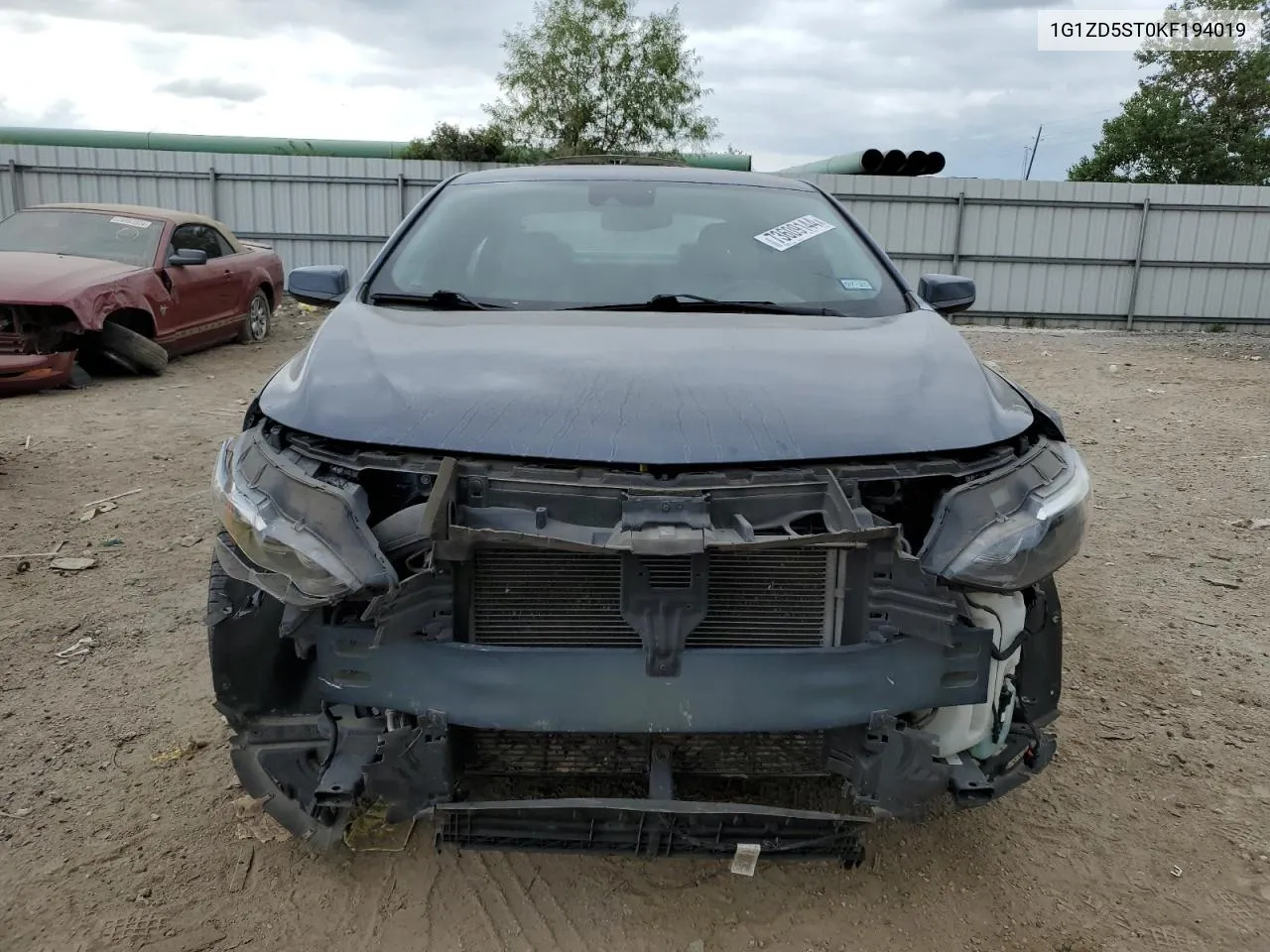 2019 Chevrolet Malibu Lt VIN: 1G1ZD5ST0KF194019 Lot: 73609144