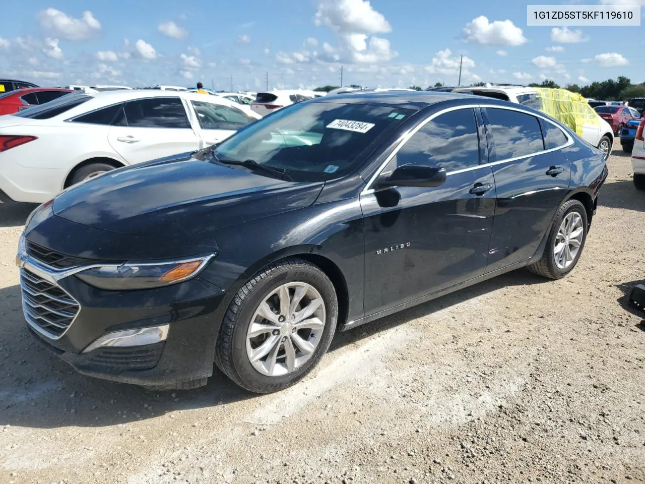 2019 Chevrolet Malibu Lt VIN: 1G1ZD5ST5KF119610 Lot: 74043284